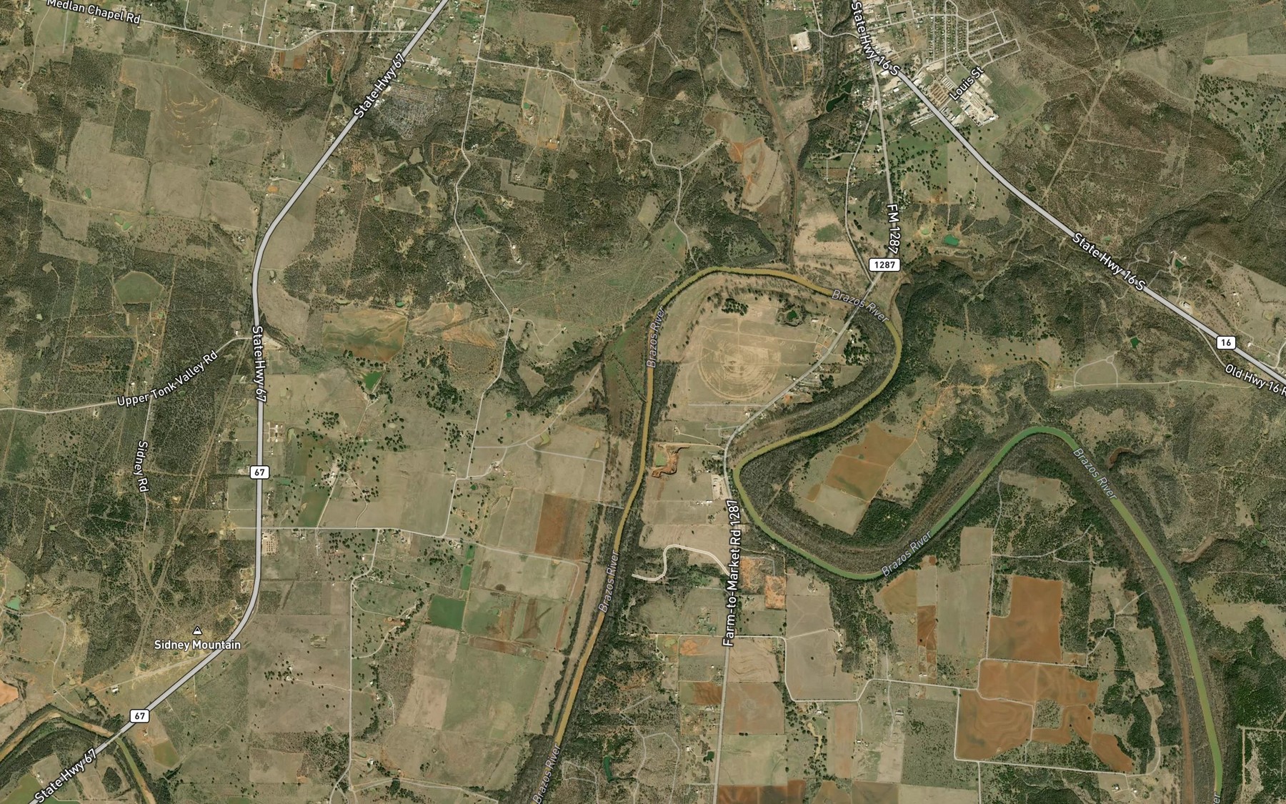 Satellite map of the Tonk Branch