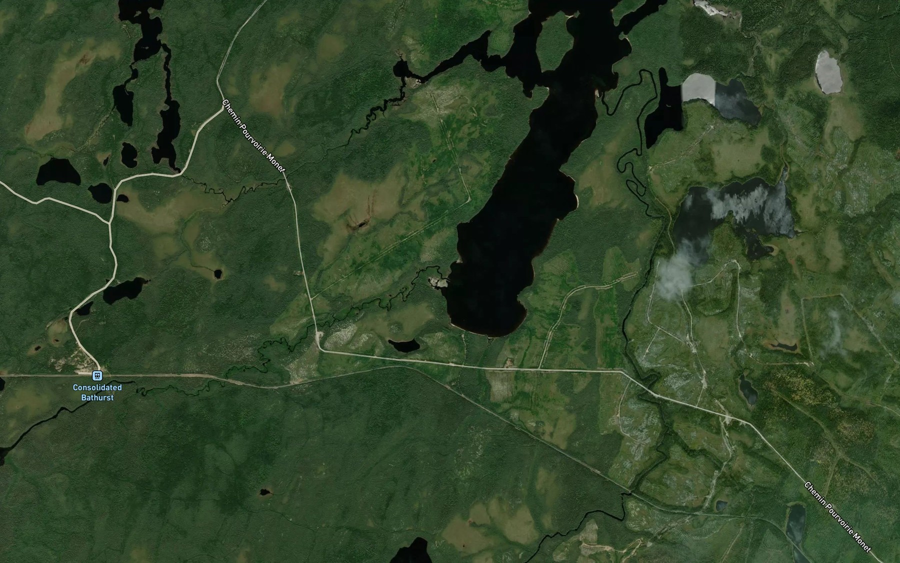 Satellite map of the Ruisseau Hudson