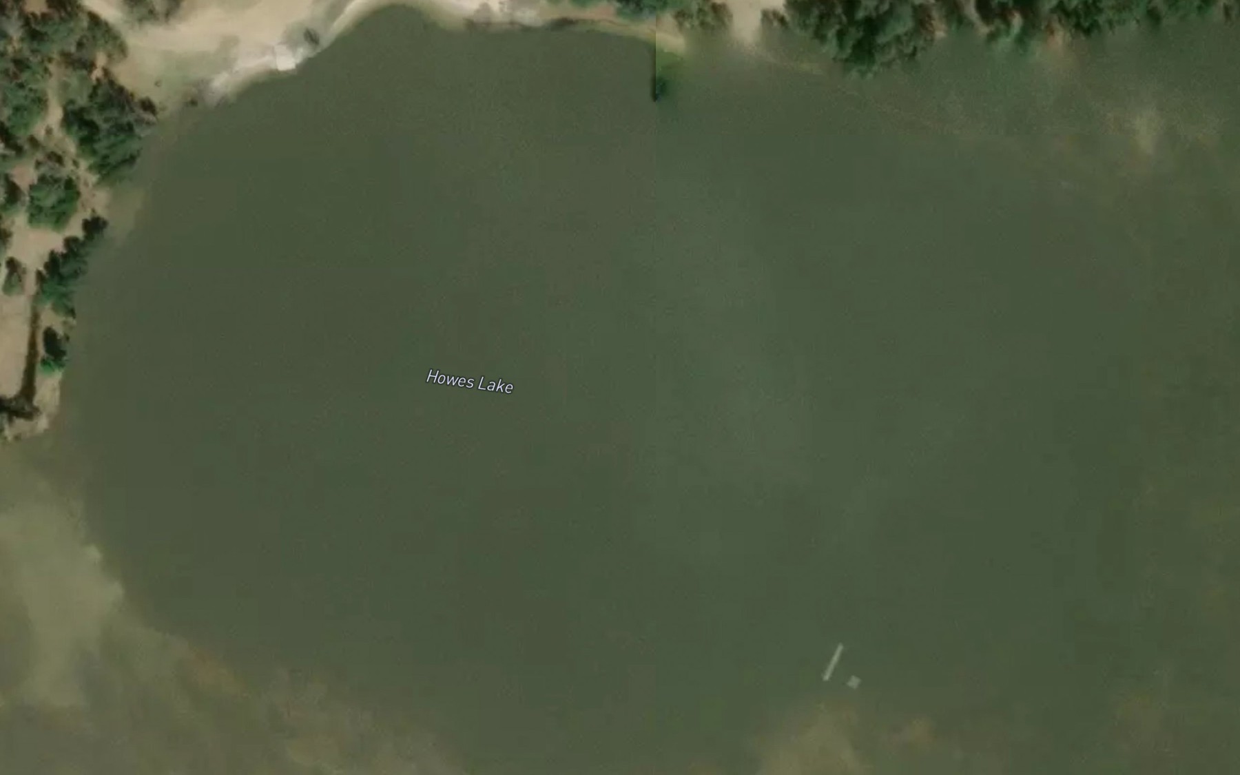 Satellite map of the Howes Lake