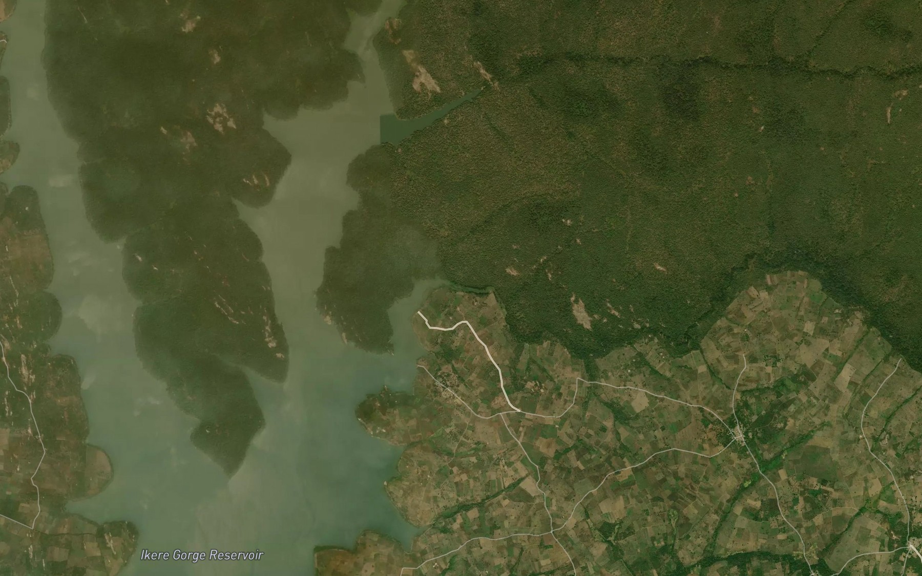 Satellite map of the River Owi
