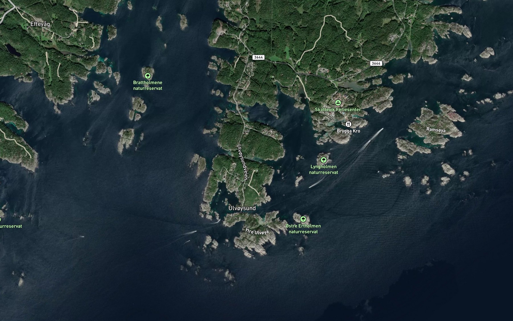 Satellite map of the Ostre Saviga