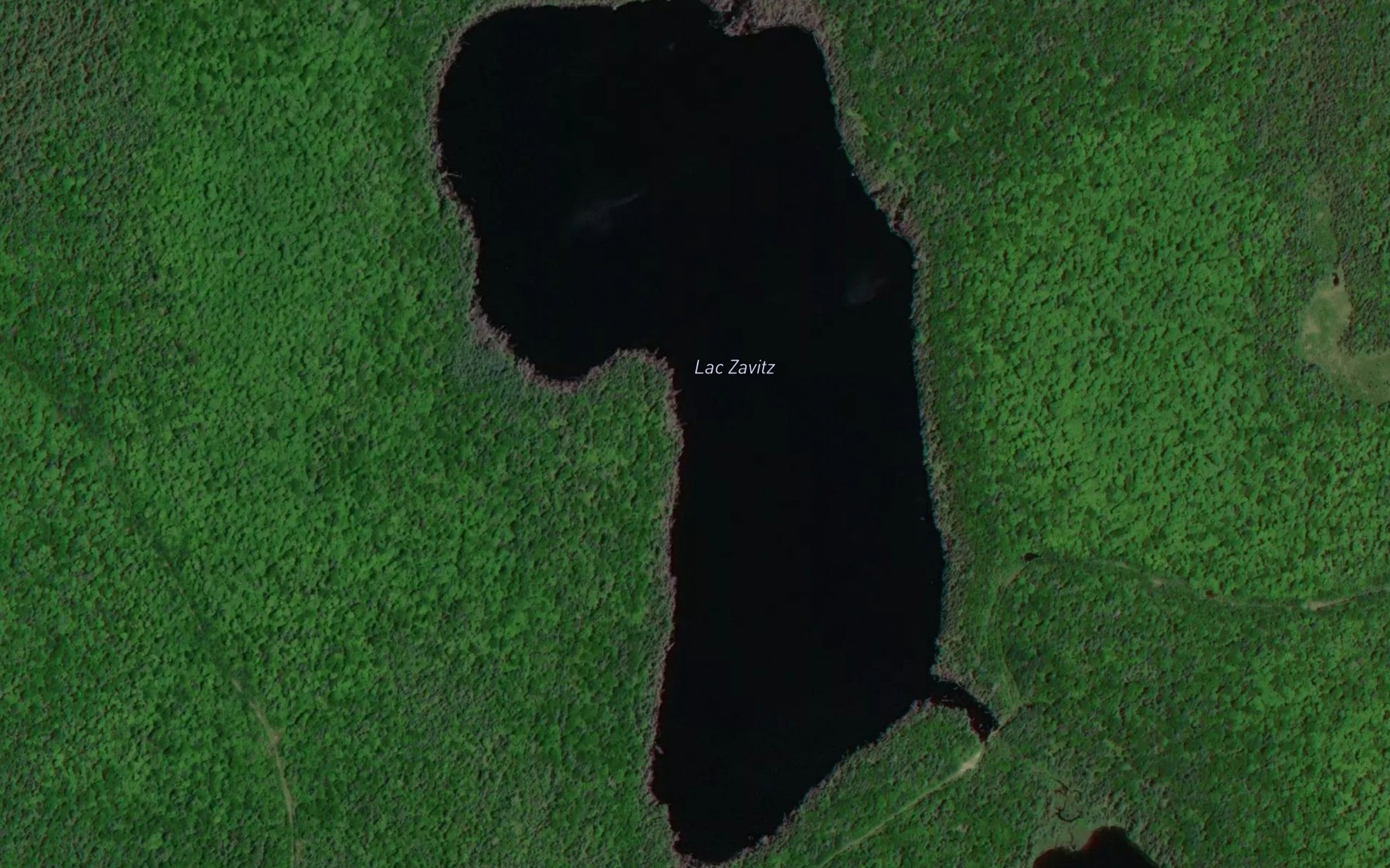 Satellite map of the Lac Zavitz