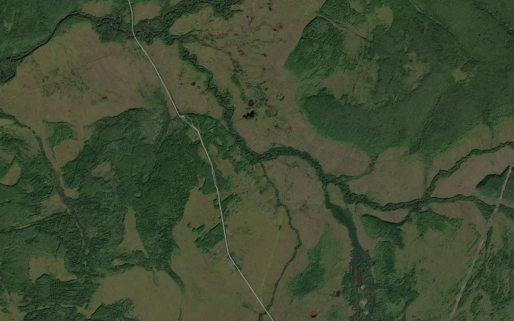 Satellite map of the Alanzha