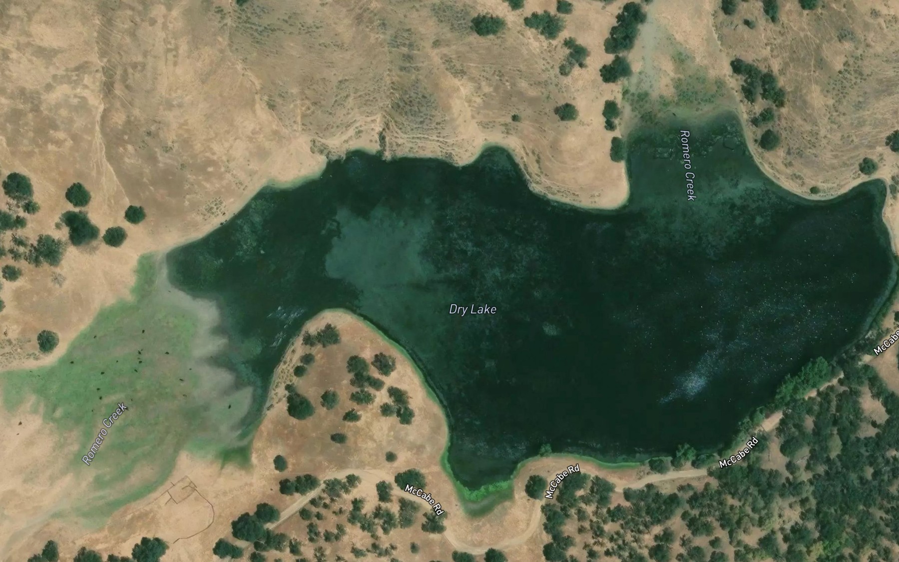 Satellite map of the Dry Lake