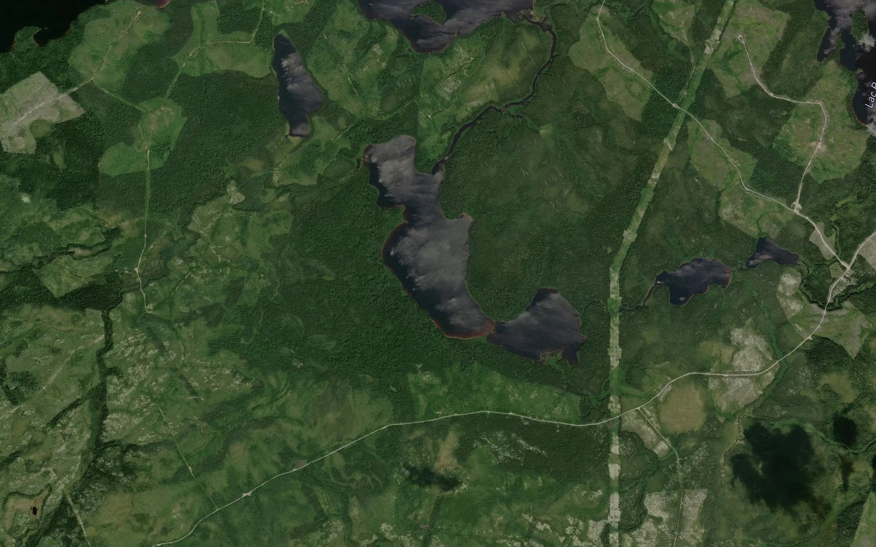 Satellite map of the Lac Julie