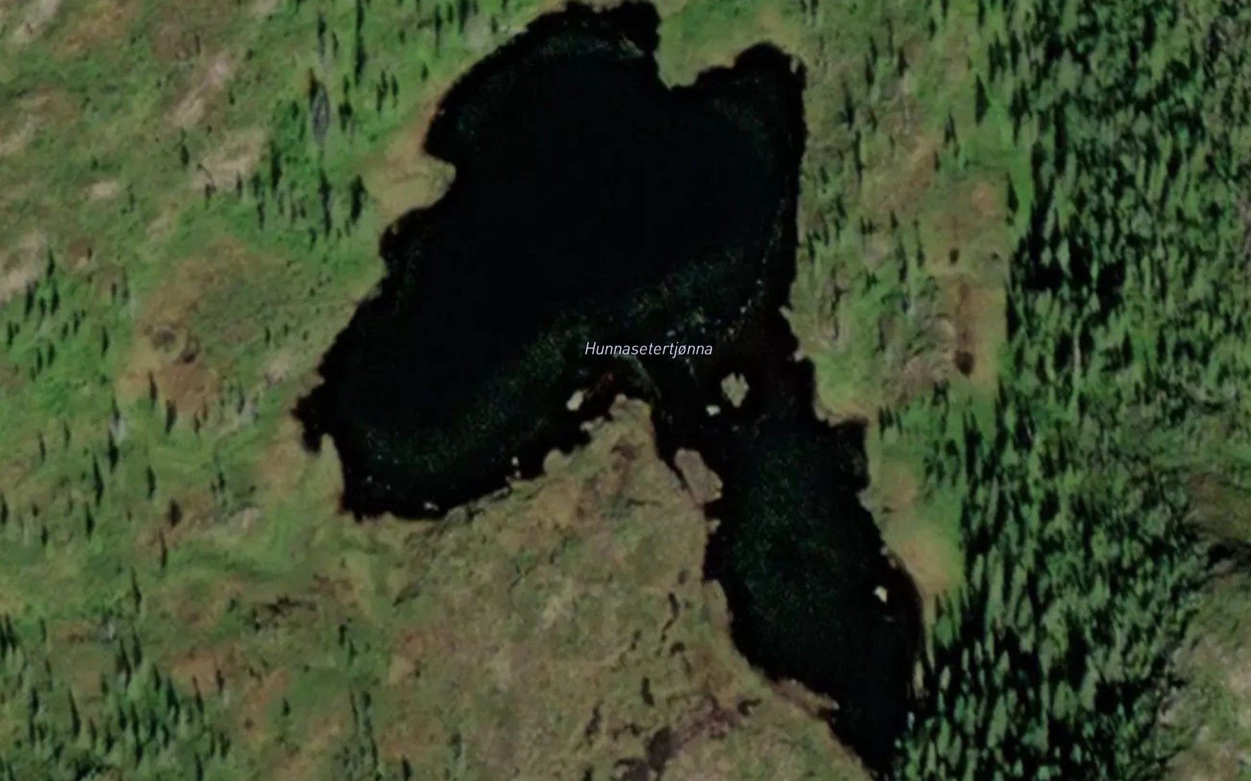 Satellite map of the Hunnasetertjonna