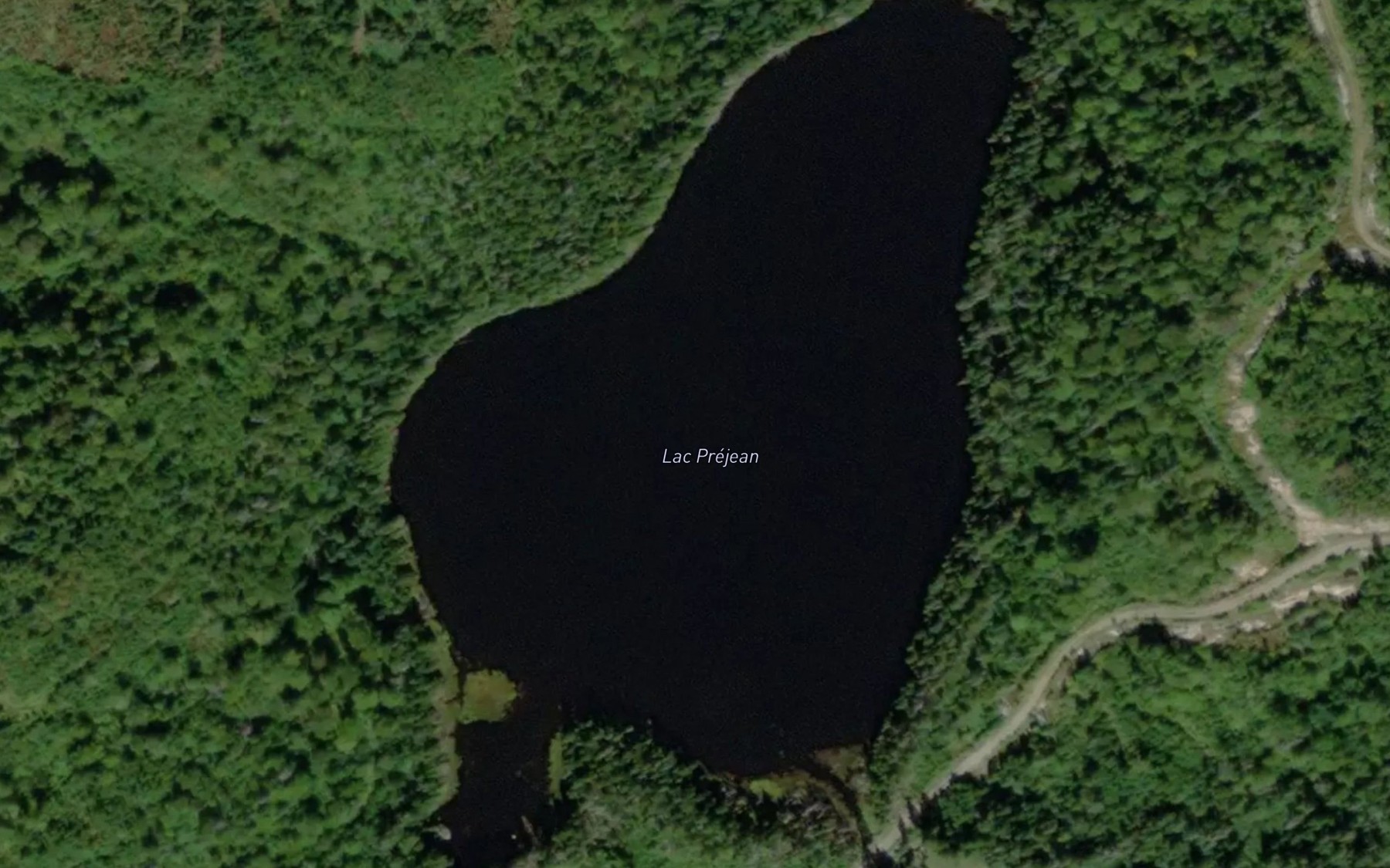 Satellite map of the Lac Prejean