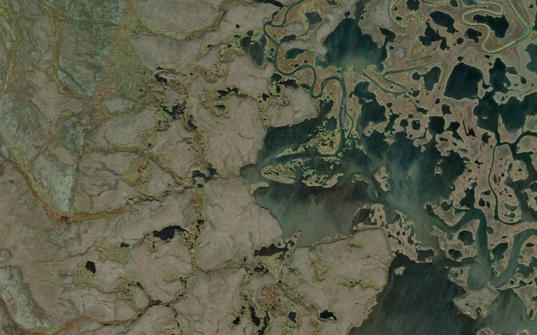 Satellite map of the Seattle Creek