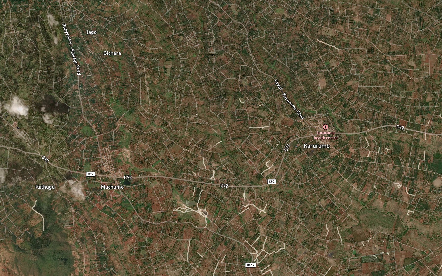 Satellite map of the Gachungu
