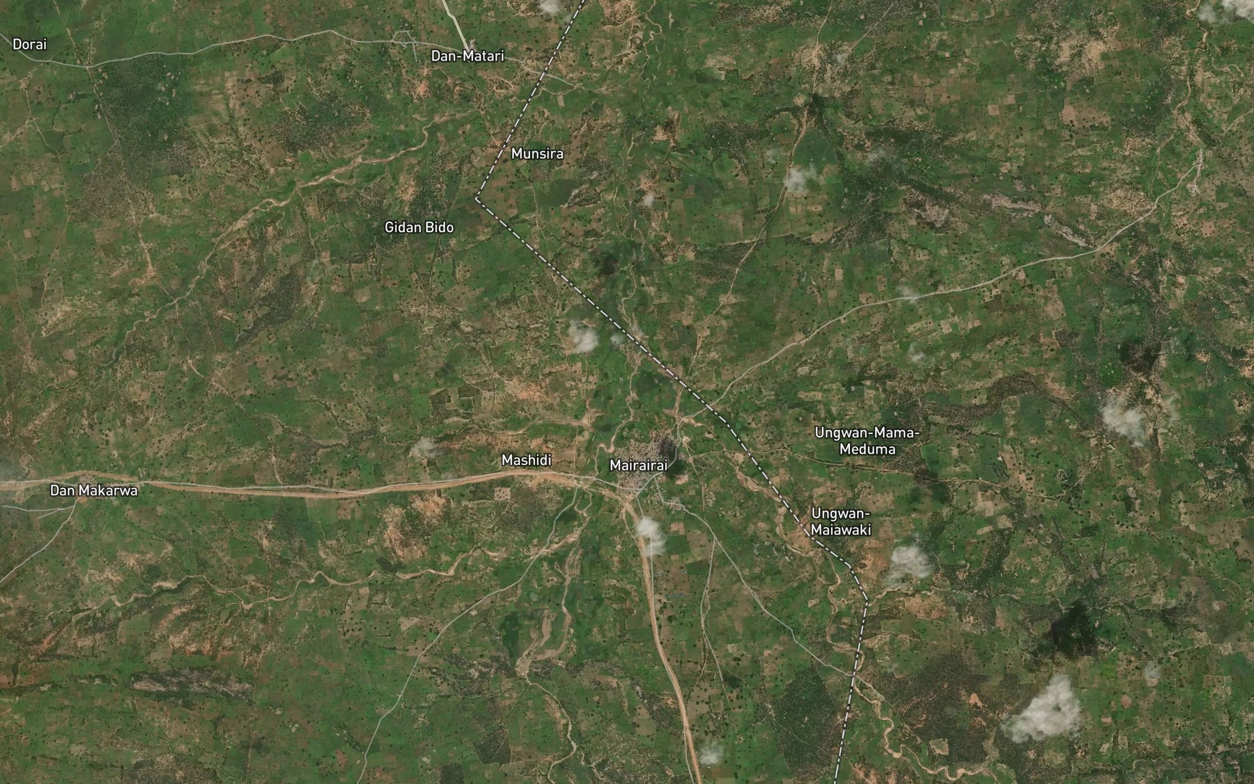 Satellite map of the River Mahidi