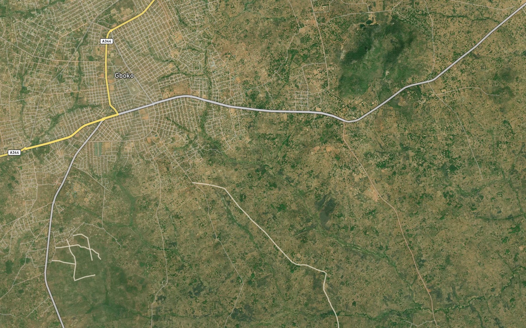 Satellite map of the River Nyite