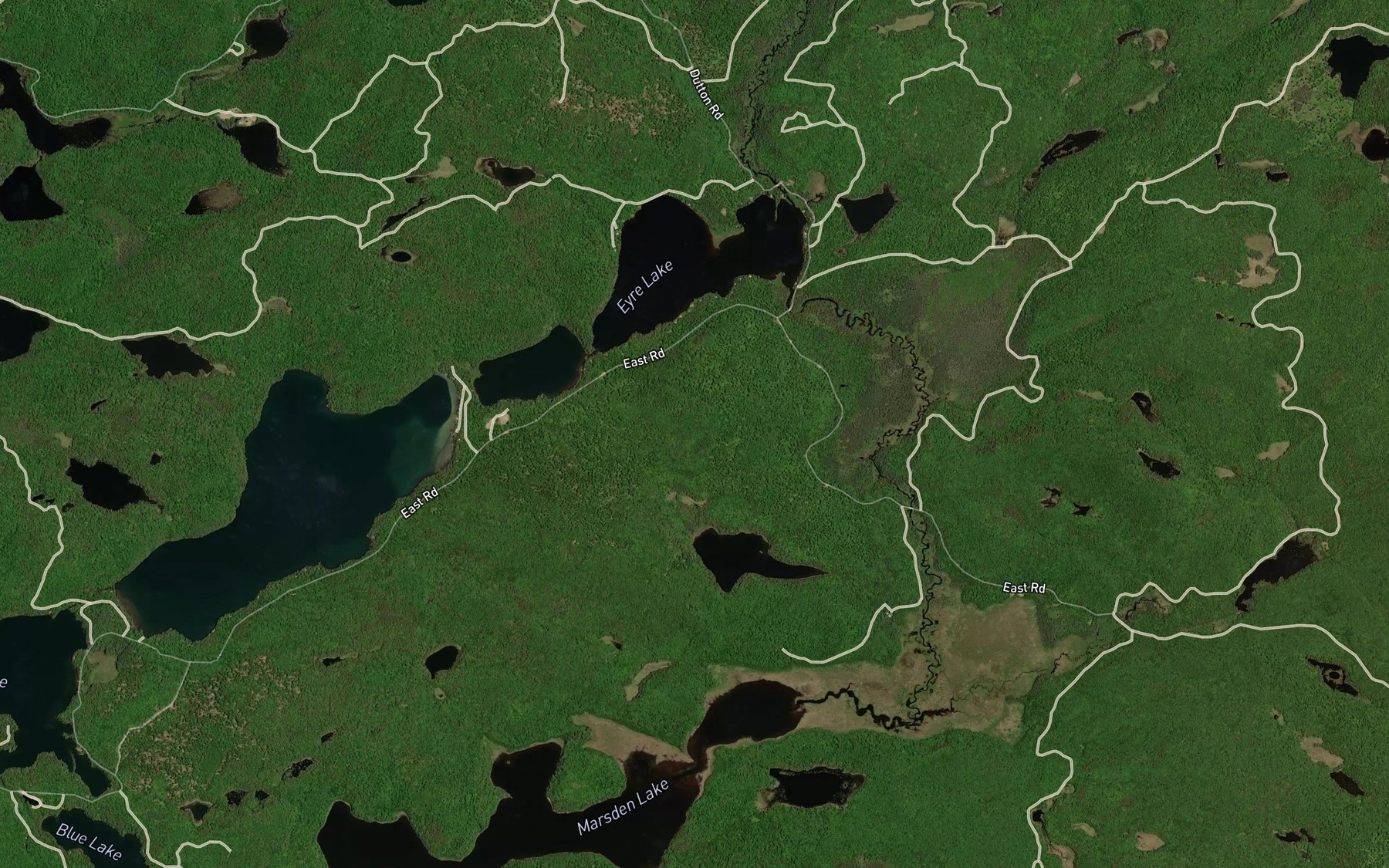 Satellite map of the Eyre Creek