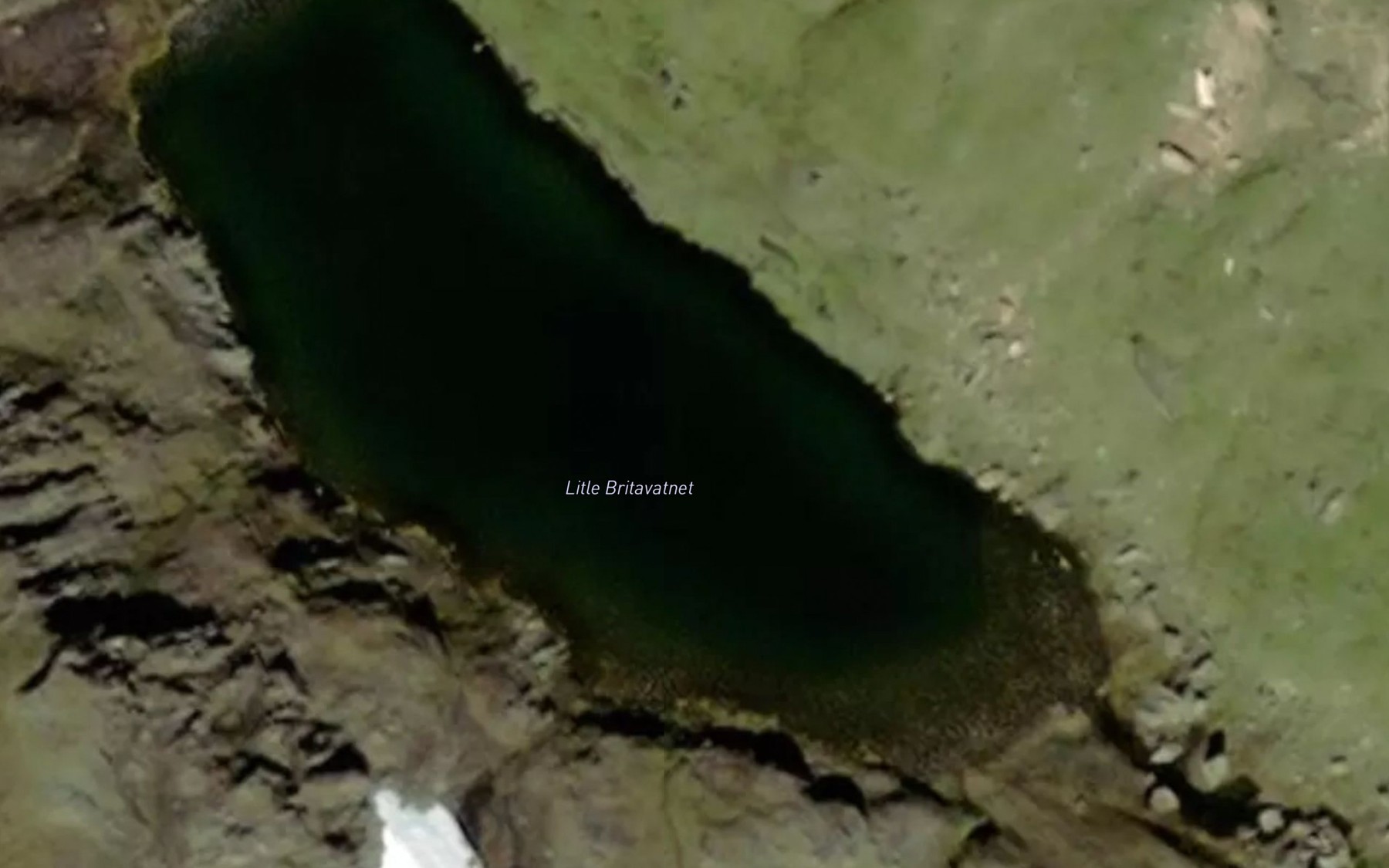 Satellite map of the Litle Britavatnet