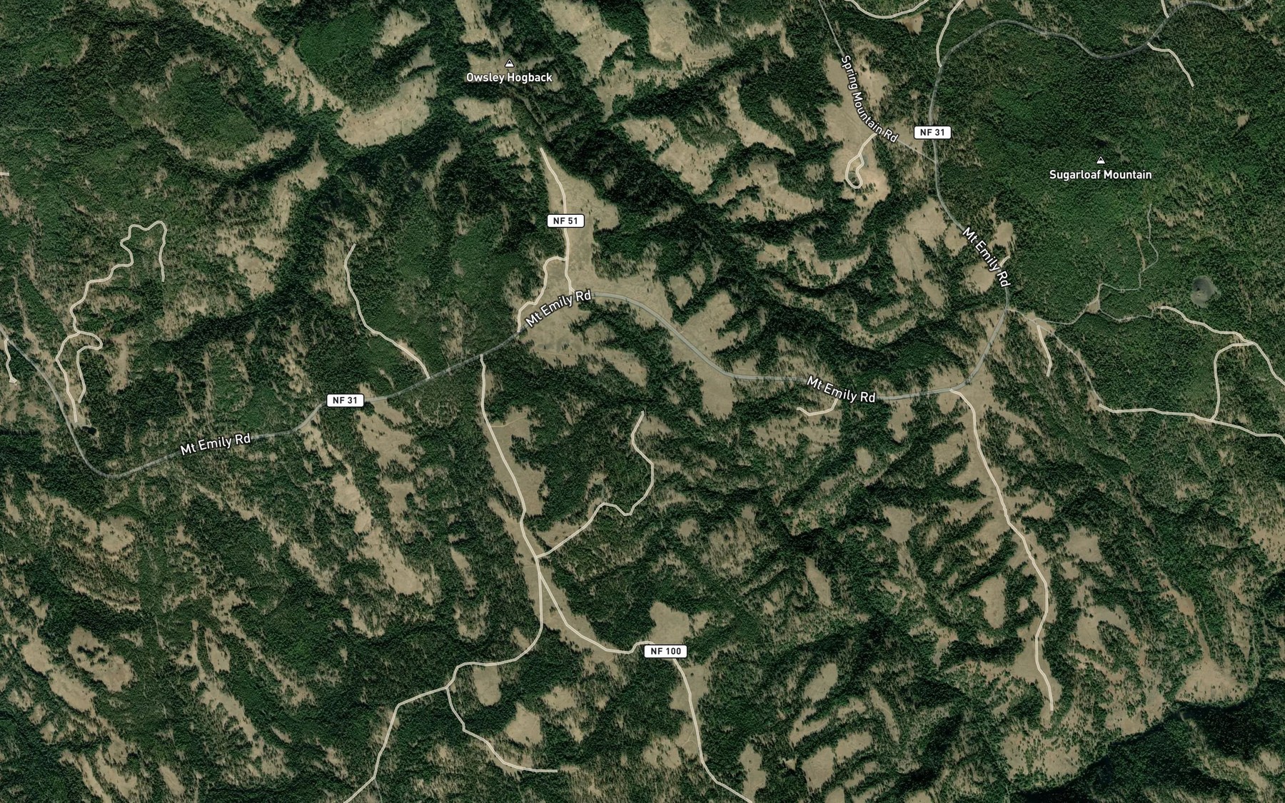 Satellite map of the Nunamaker Spring