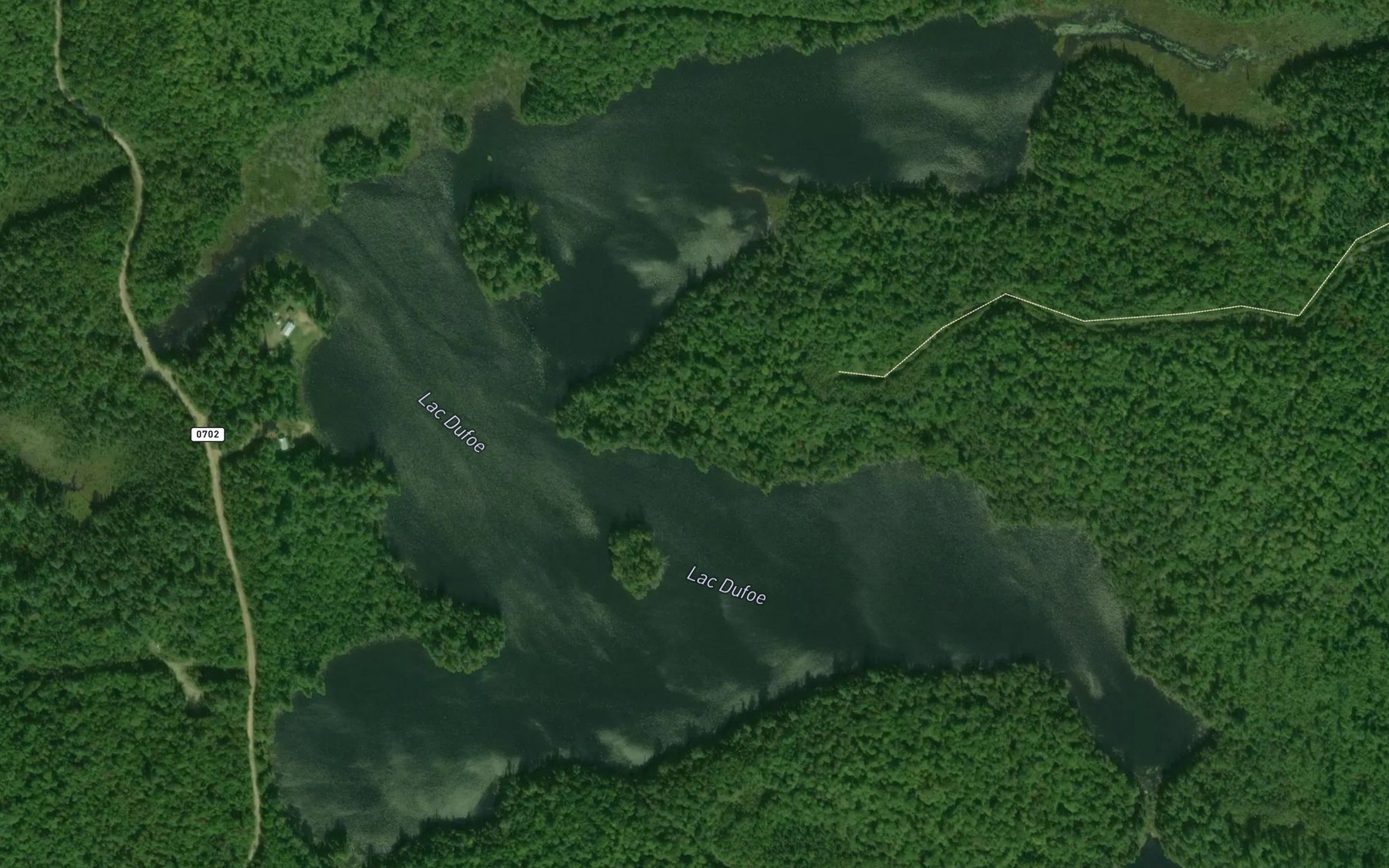 Satellite map of the Lac Dufoe