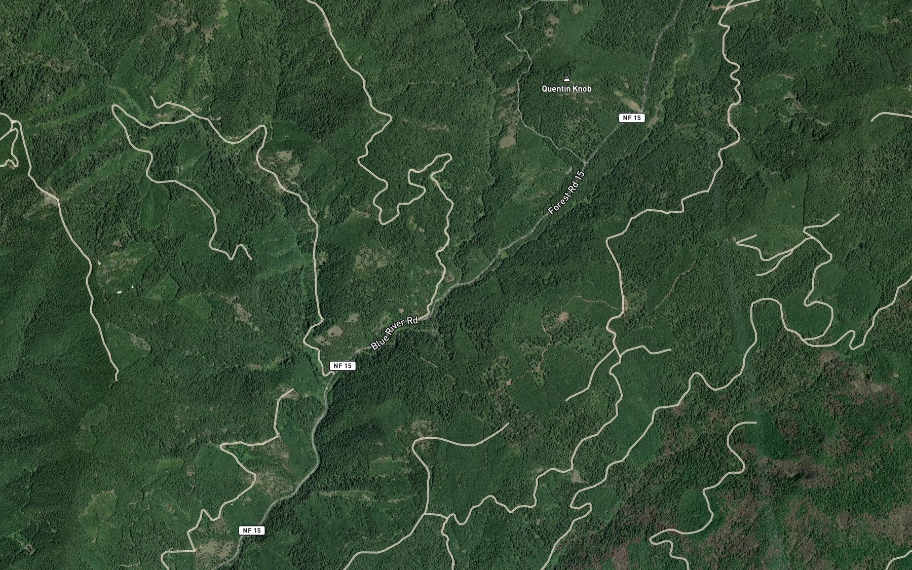 Satellite map of the Quentin Creek