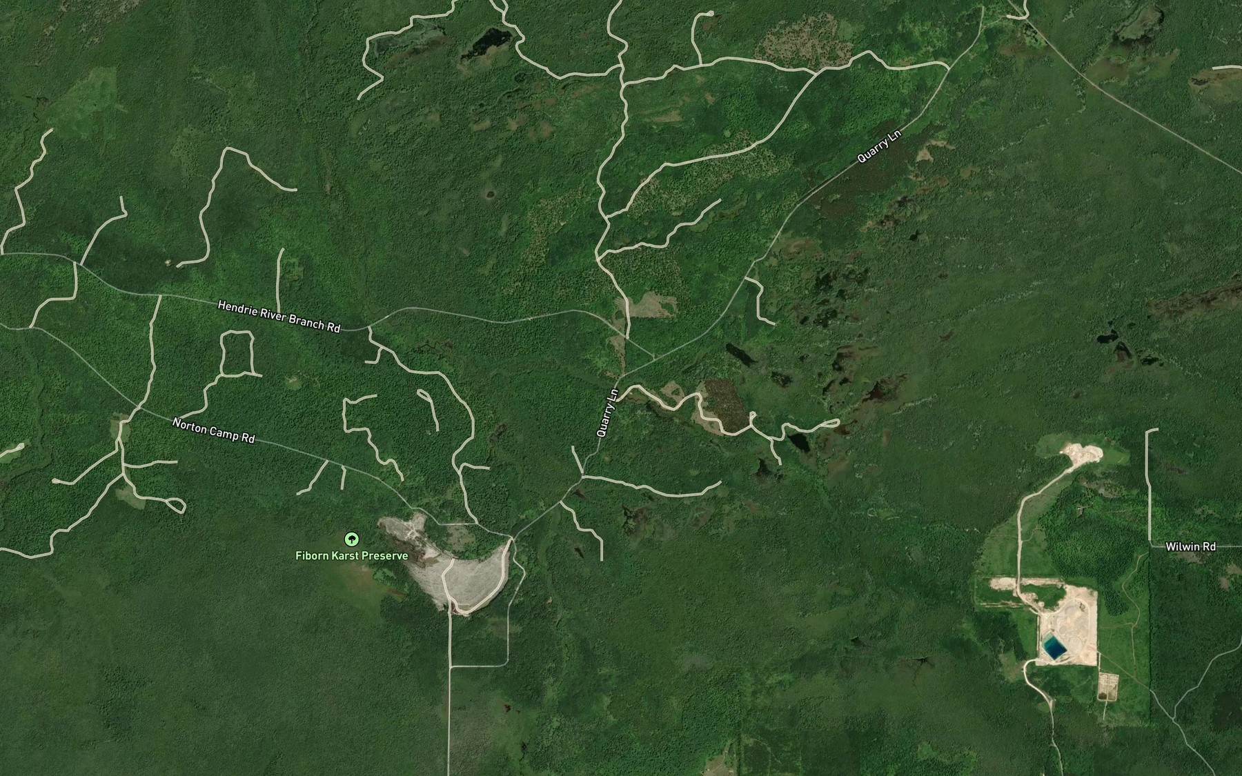Satellite map of the Nelson Creek