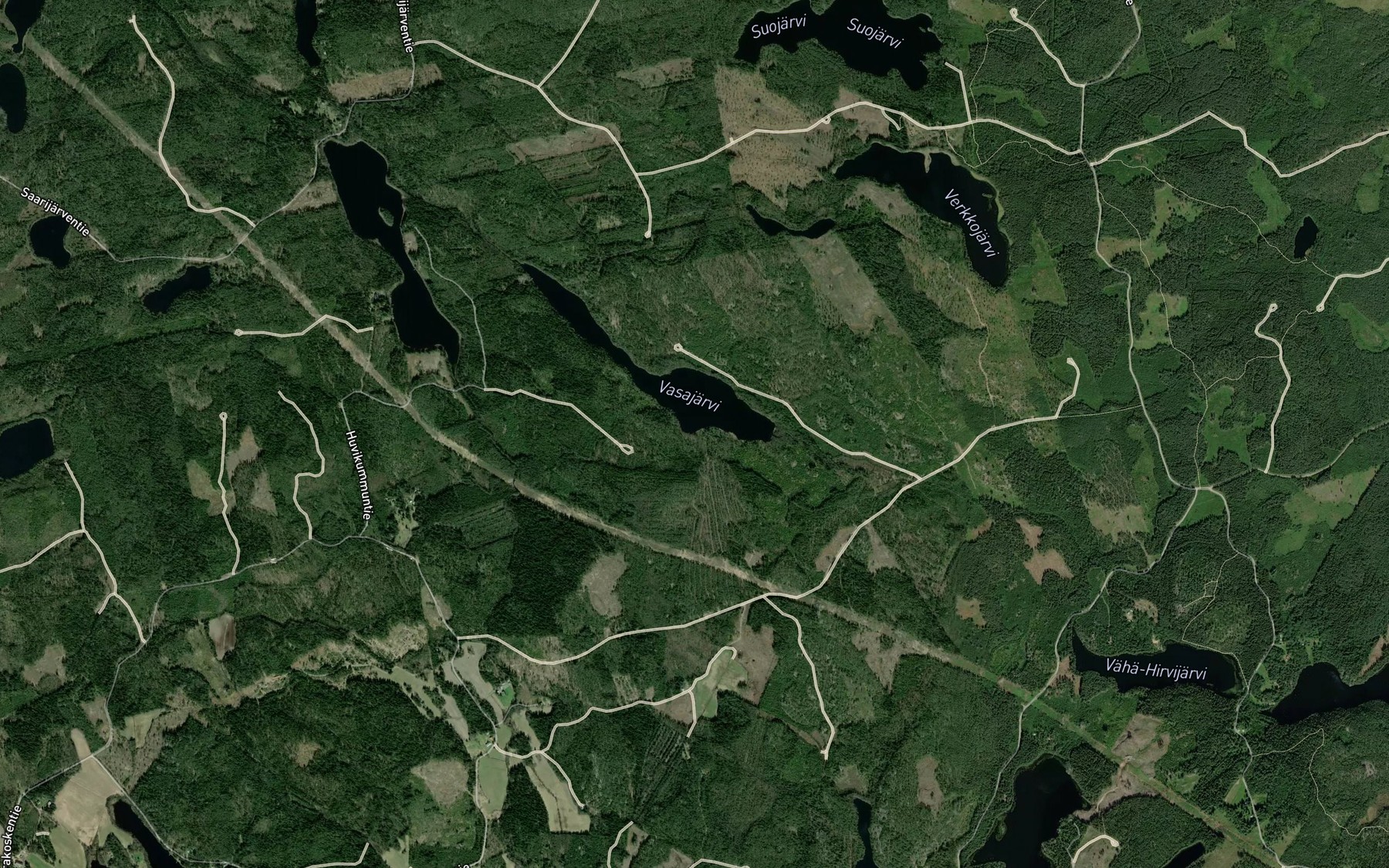 Satellite map of the Ahvenaisenoja