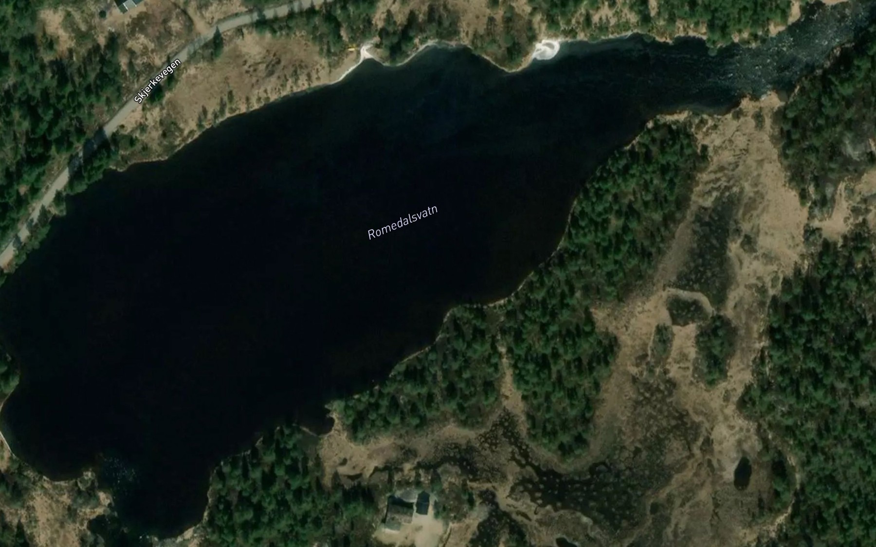 Satellite map of the Romedalsvatn