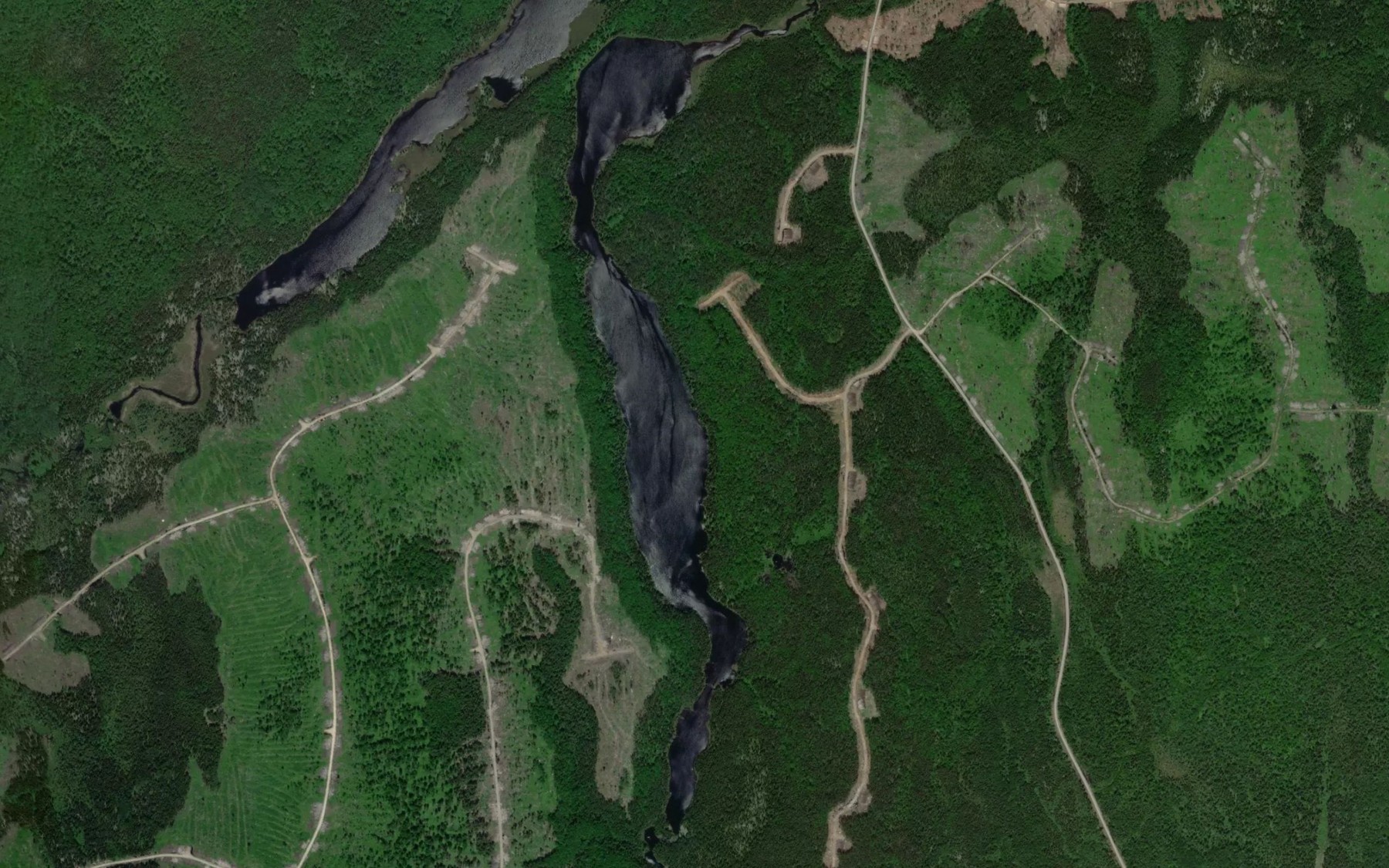 Satellite map of the Lower Chesterfield Lake