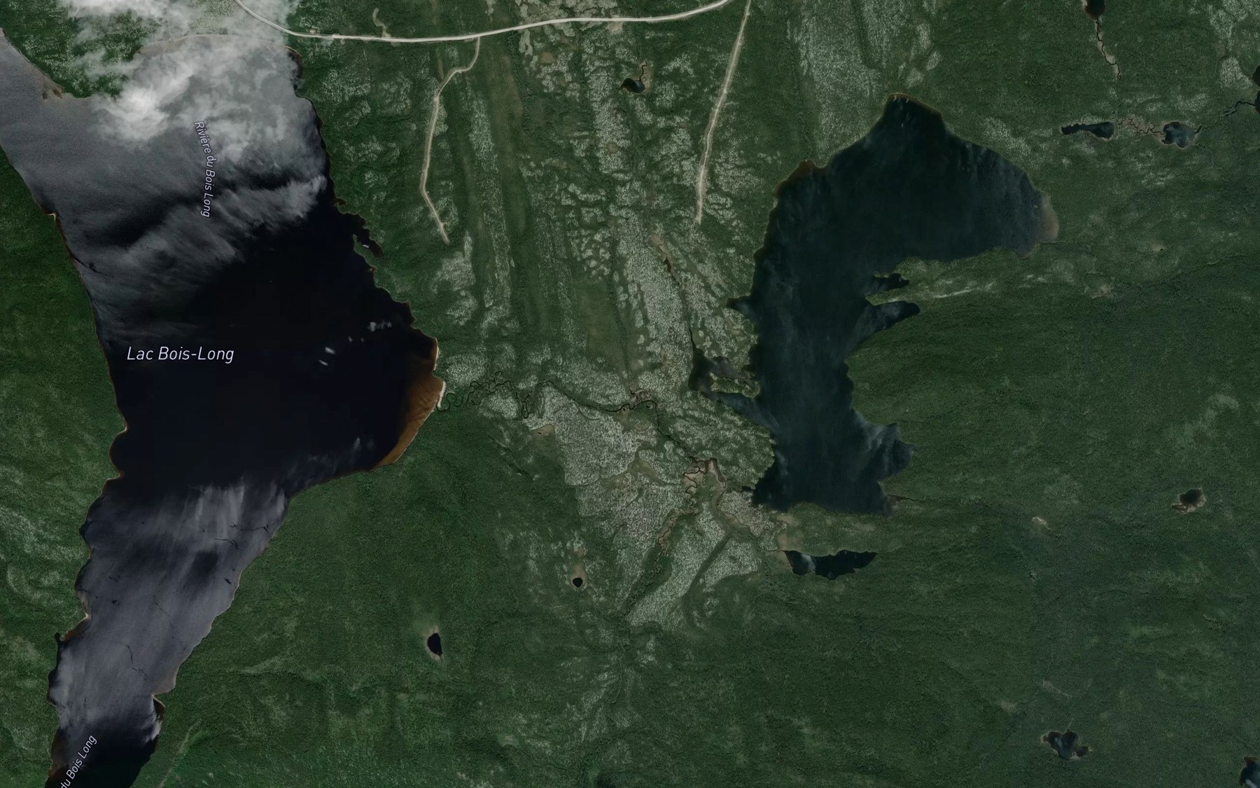 Satellite map of the Ruisseau Thompson