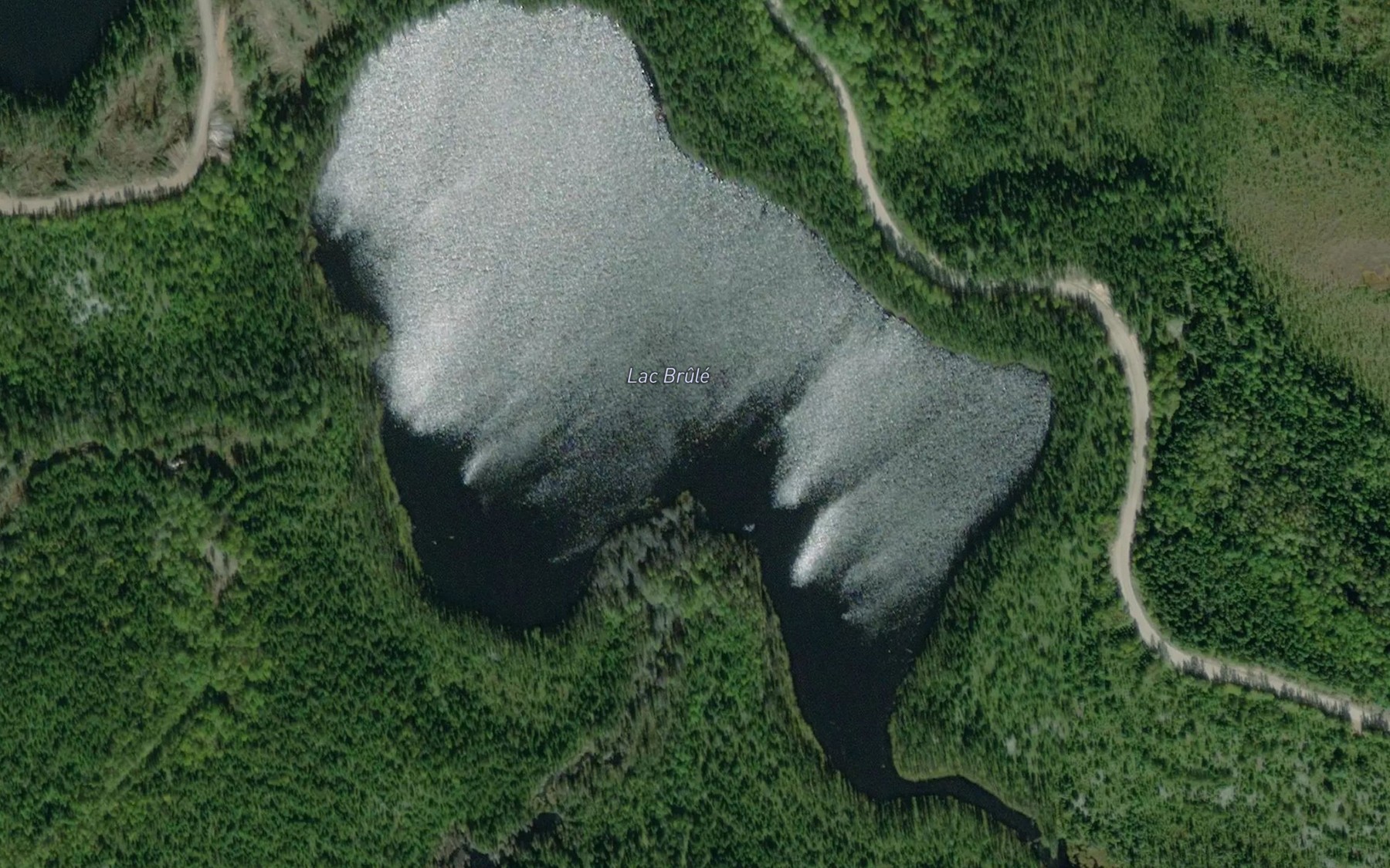 Satellite map of the Lac Brule