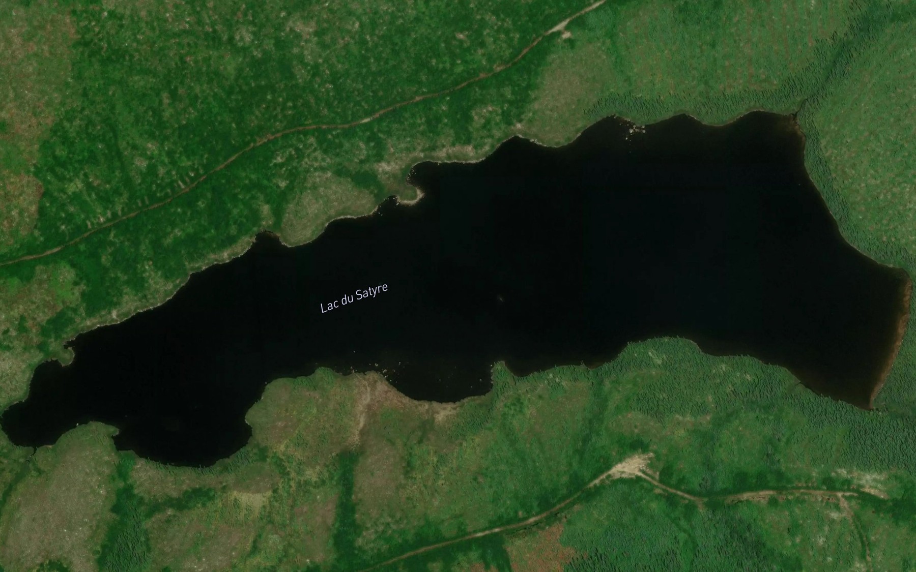 Satellite map of the Lac du Satyre