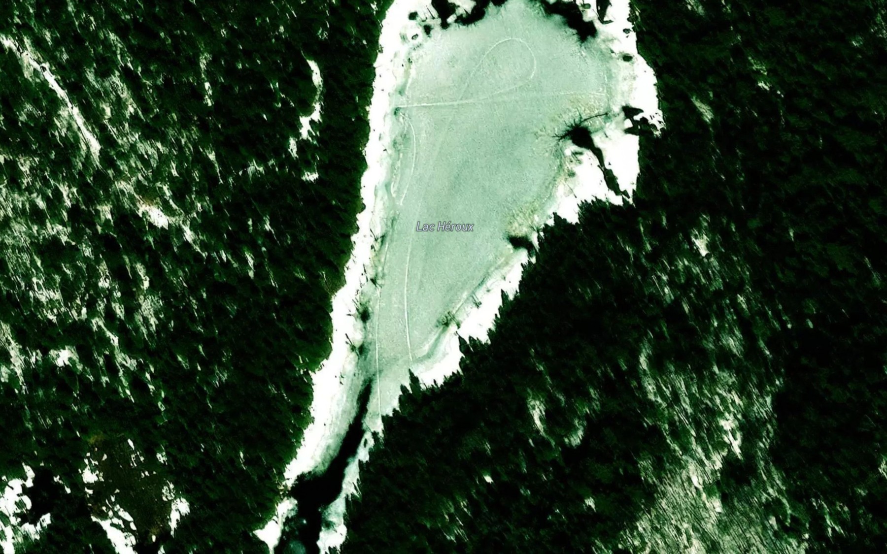 Satellite map of the Lac Heroux