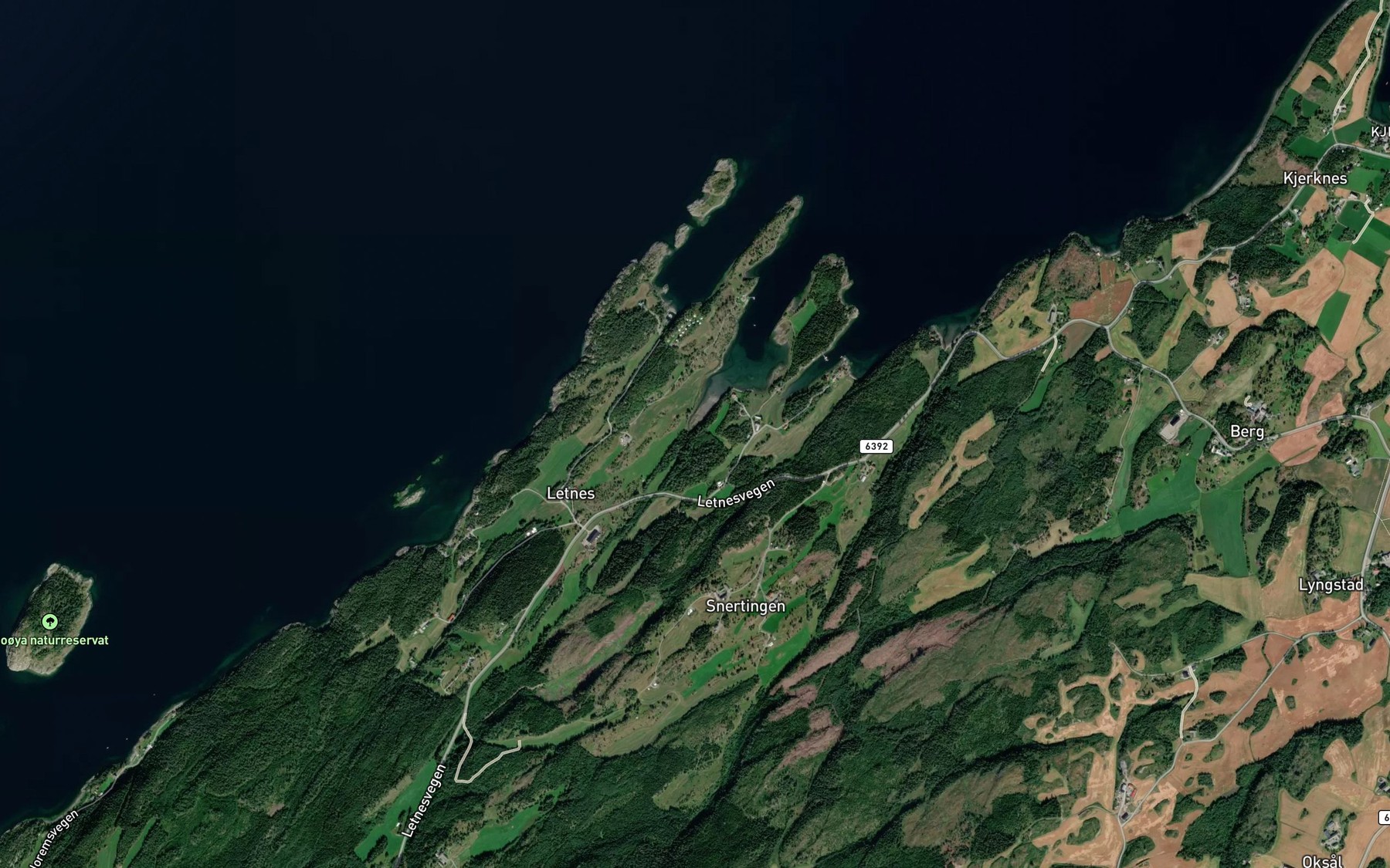 Satellite map of the Karfossen