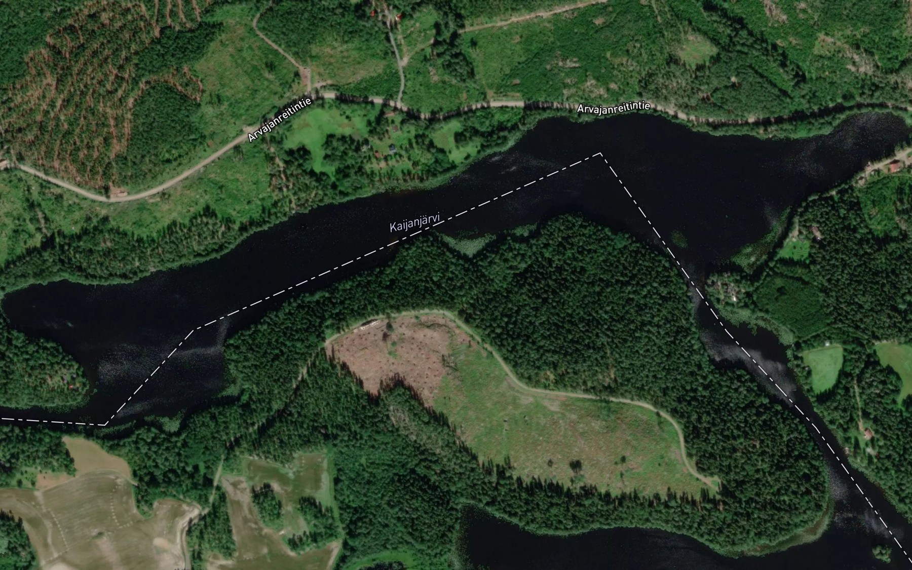 Satellite map of the Mustalahti