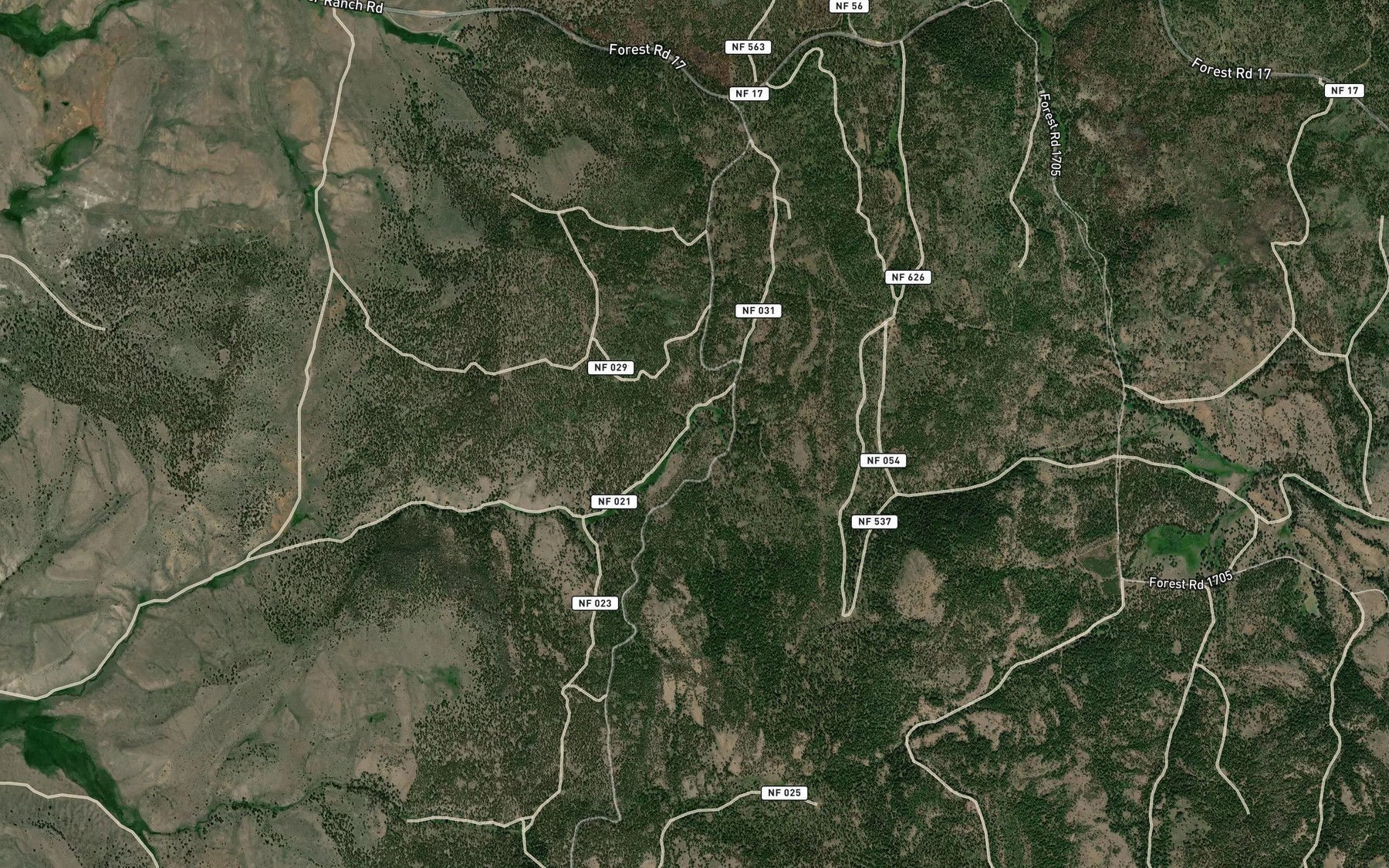 Satellite map of the Sunshine Spring