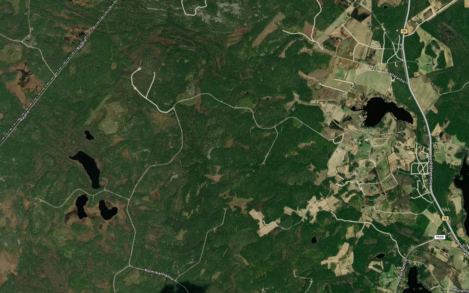 Satellite map of the Harkalahde