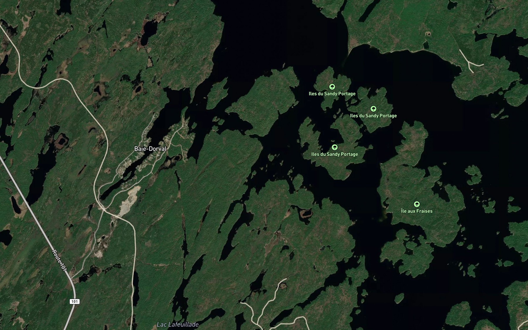 Satellite map of the Crique de la Loutre