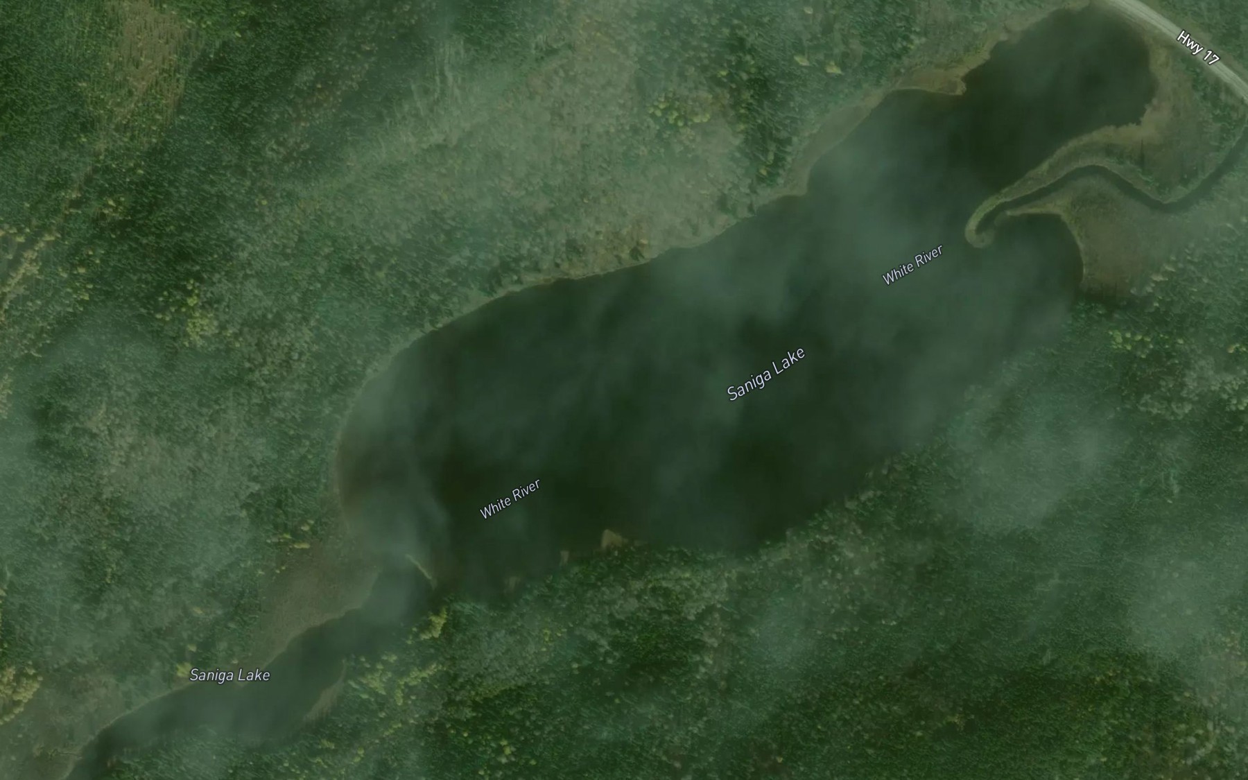 Satellite map of the Saniga Lake