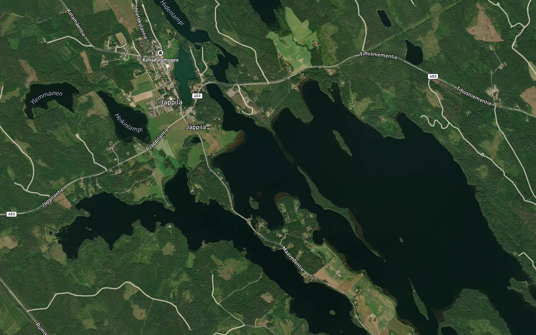 Satellite map of the Vitikkaselka