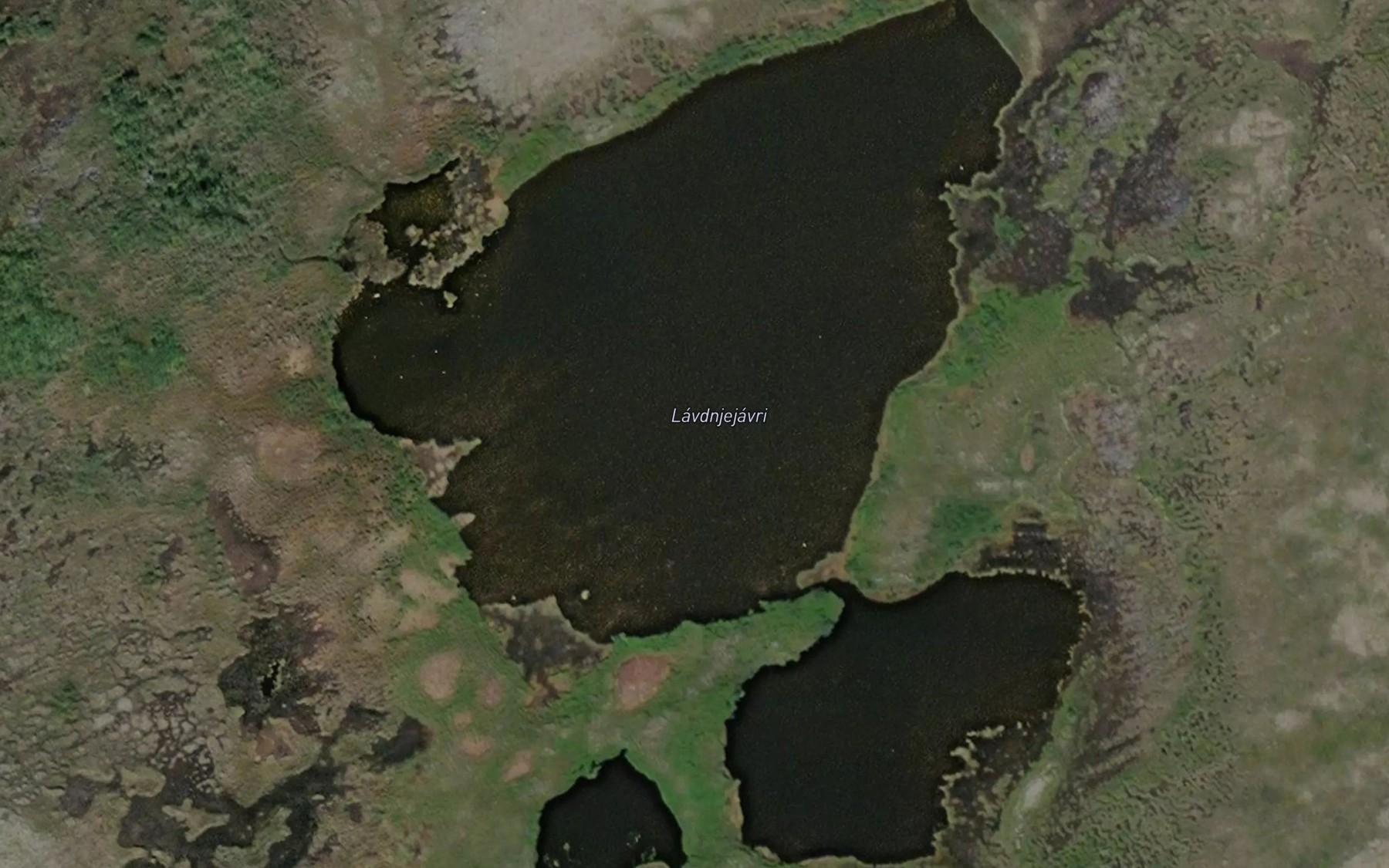 Satellite map of the Lavdnjejavri