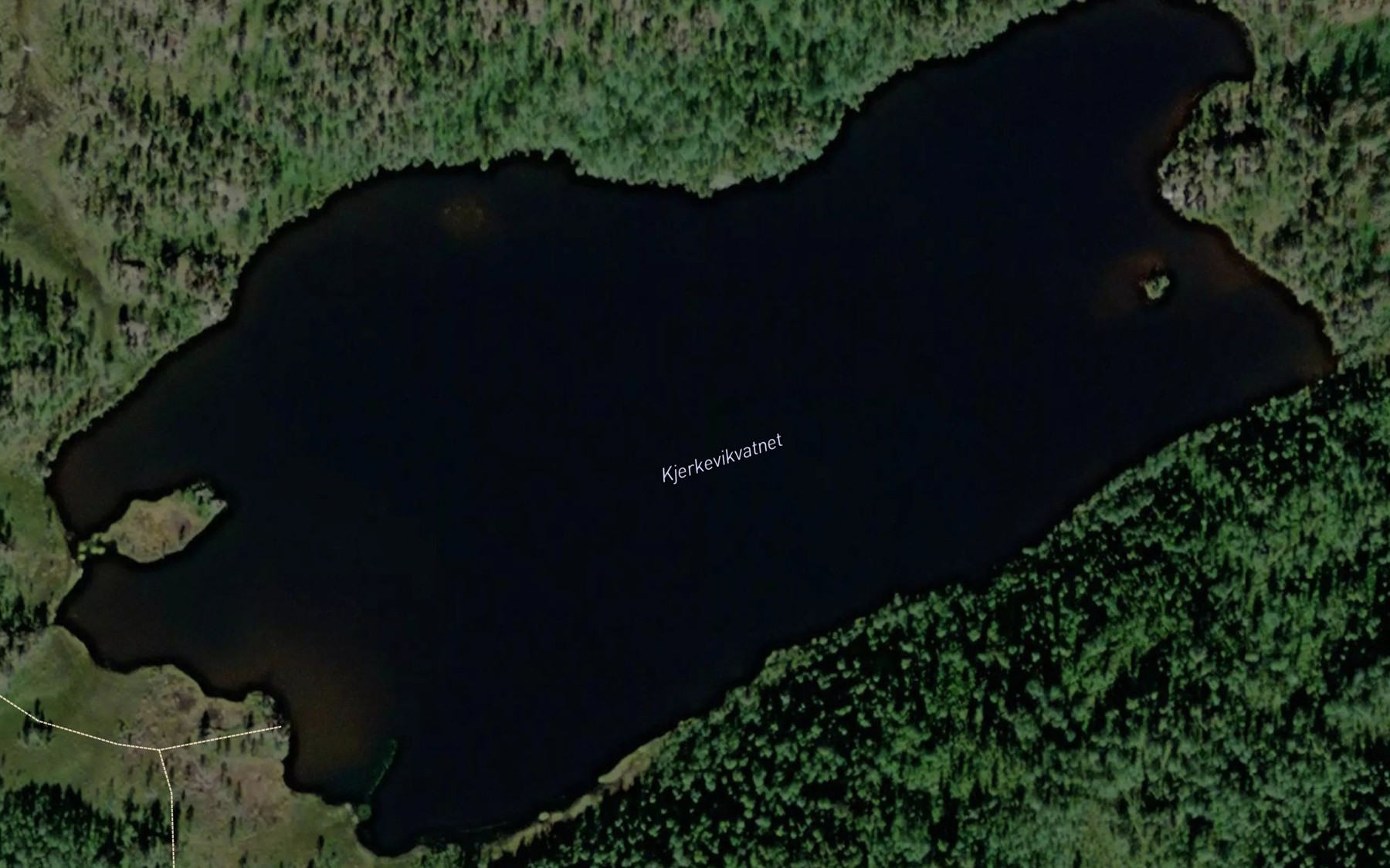 Satellite map of the Kjerkevikvatnet