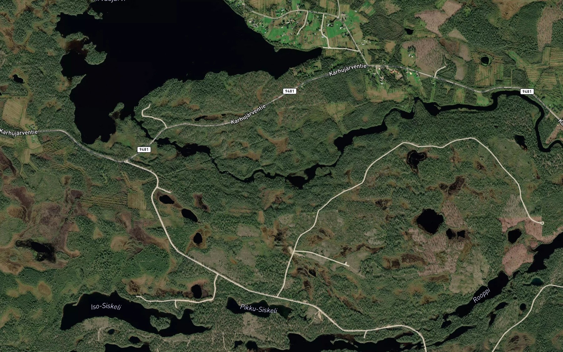 Satellite map of the Porokoski