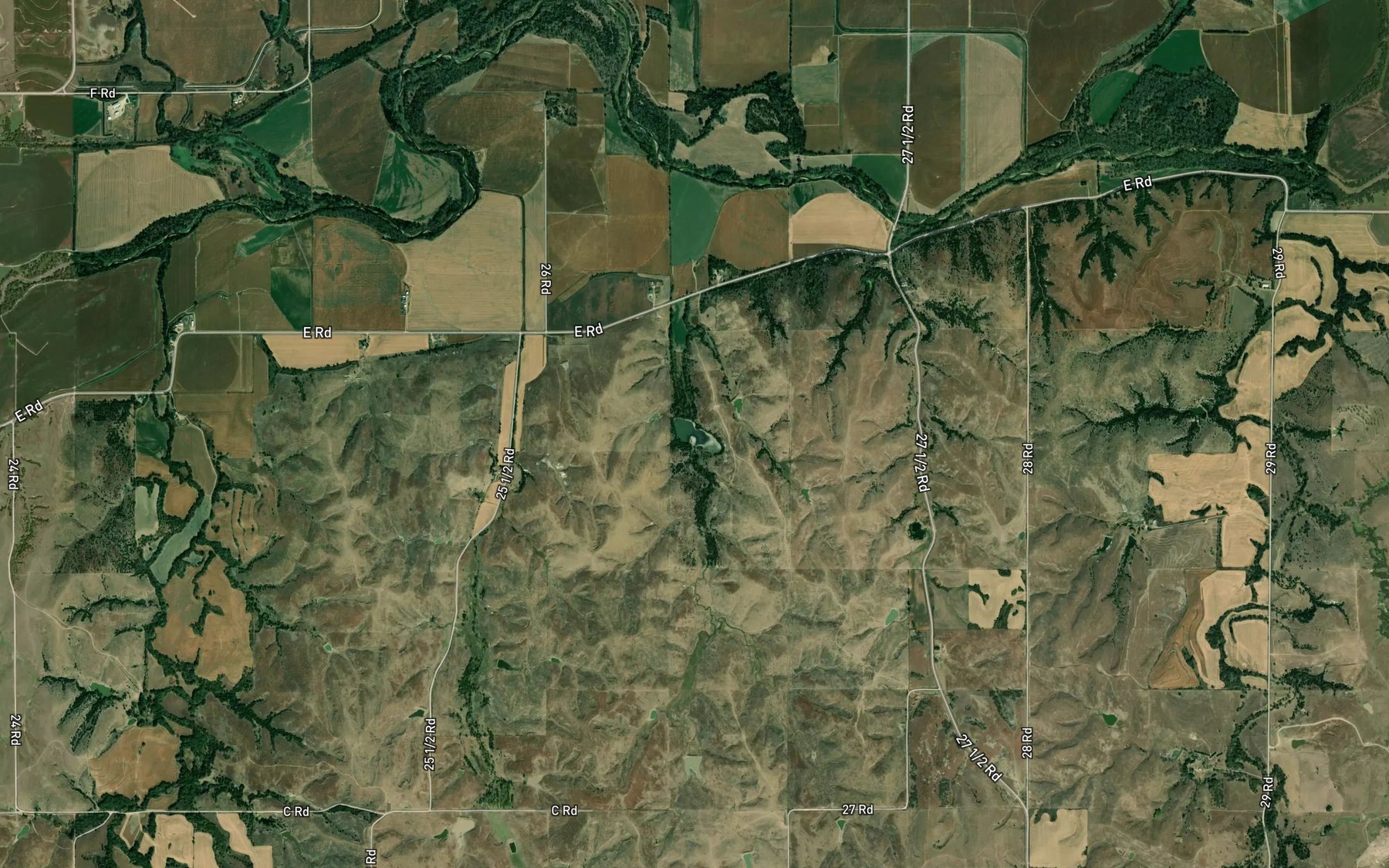 Satellite map of the Kahrs Reservoir