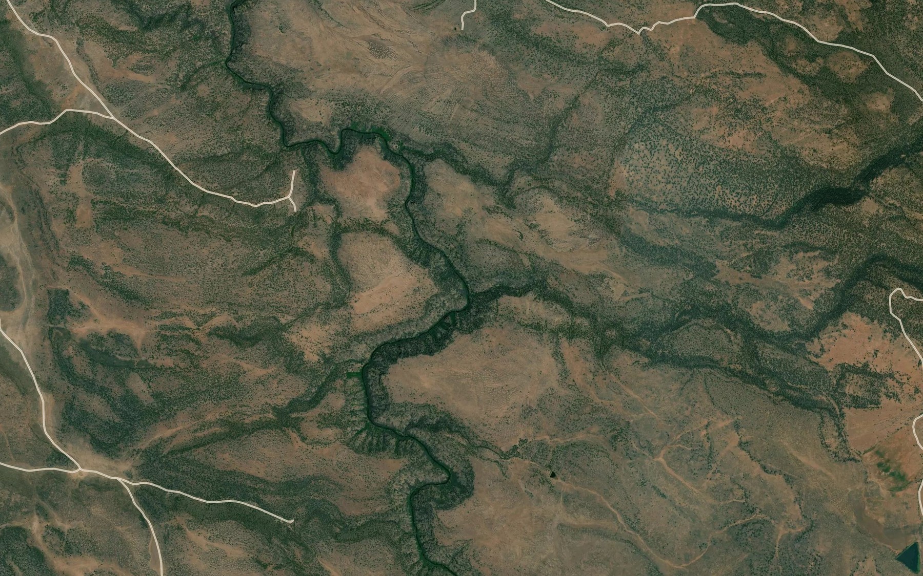 Satellite map of the Indian Spring Creek