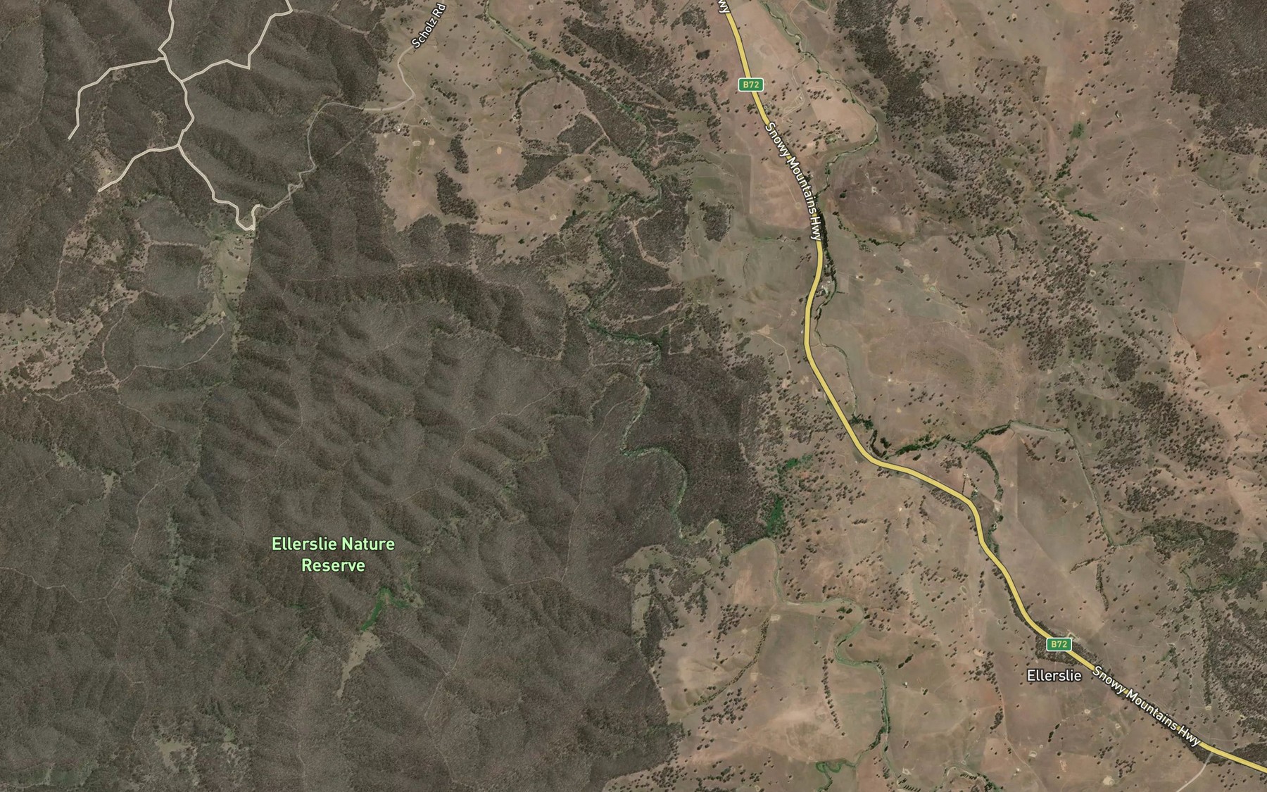 Satellite map of the Blanch Creek