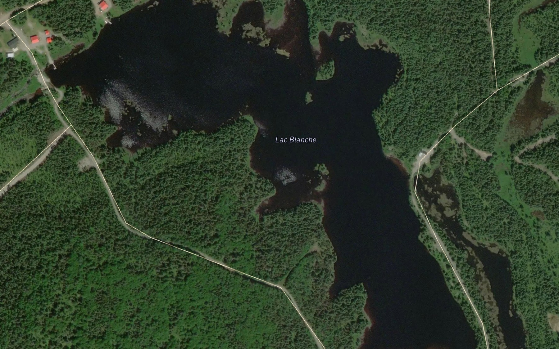 Satellite map of the Lac Blanche