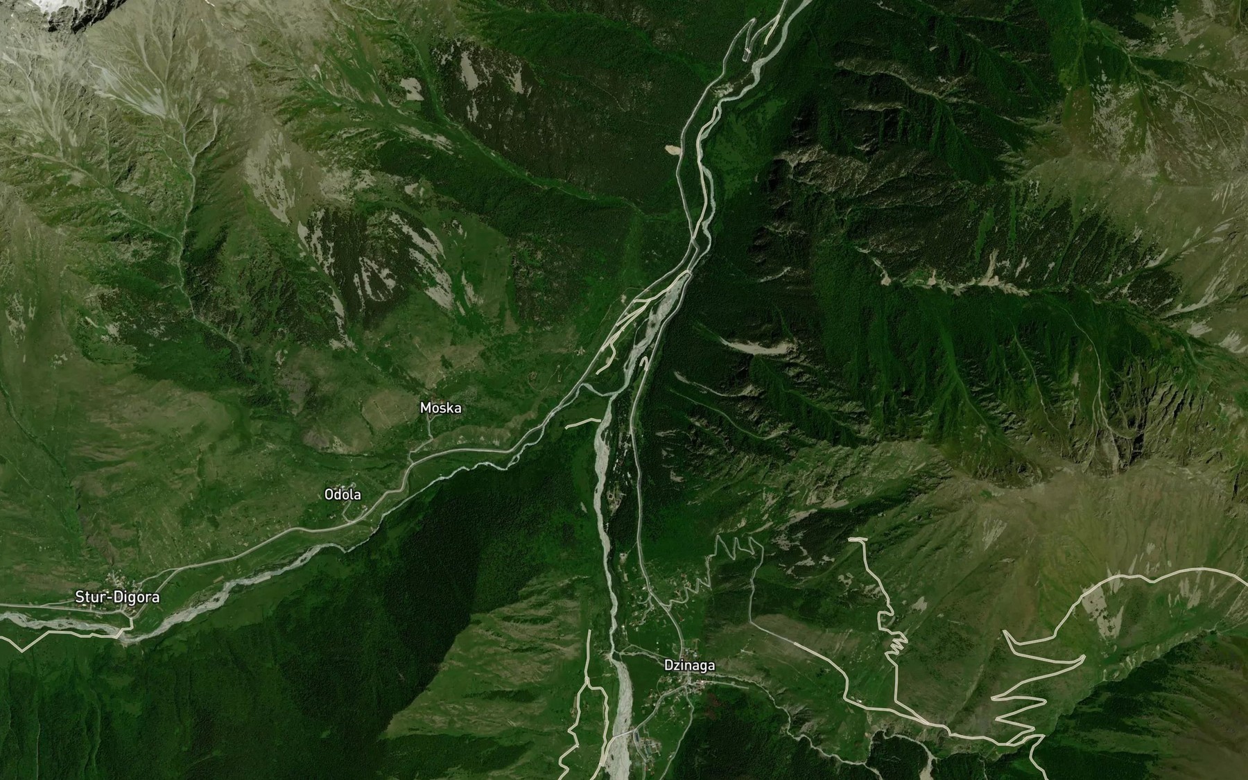 Satellite map of the Karaugom