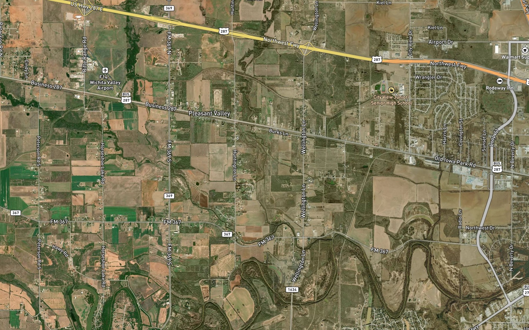 Satellite map of the R R Lateral