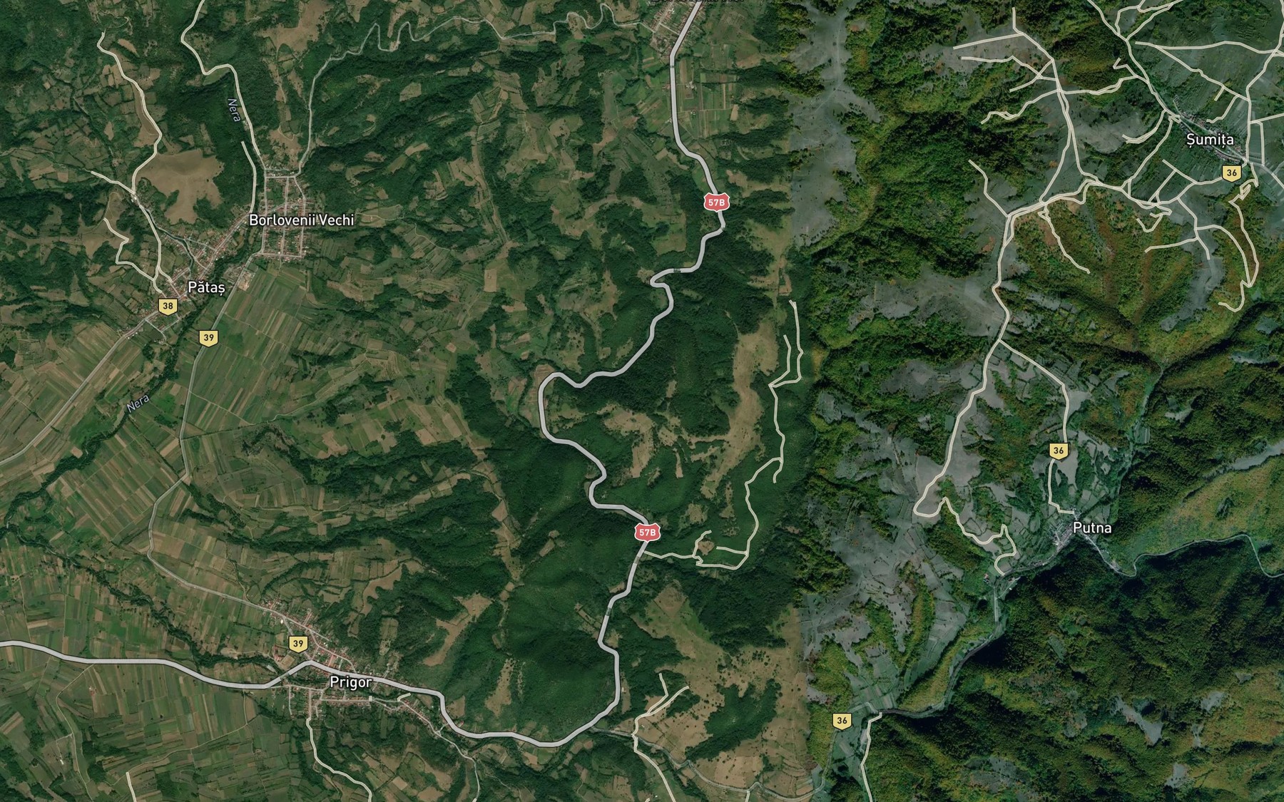 Satellite map of the Paraul Selinu