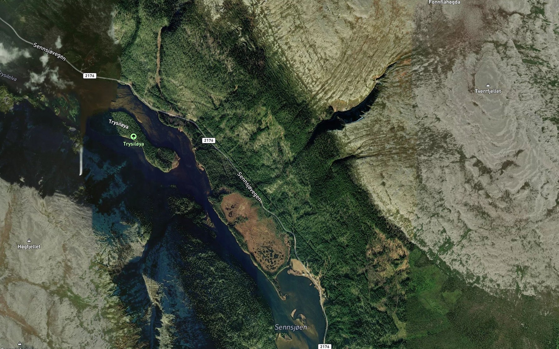 Satellite map of the Ormkasbekken