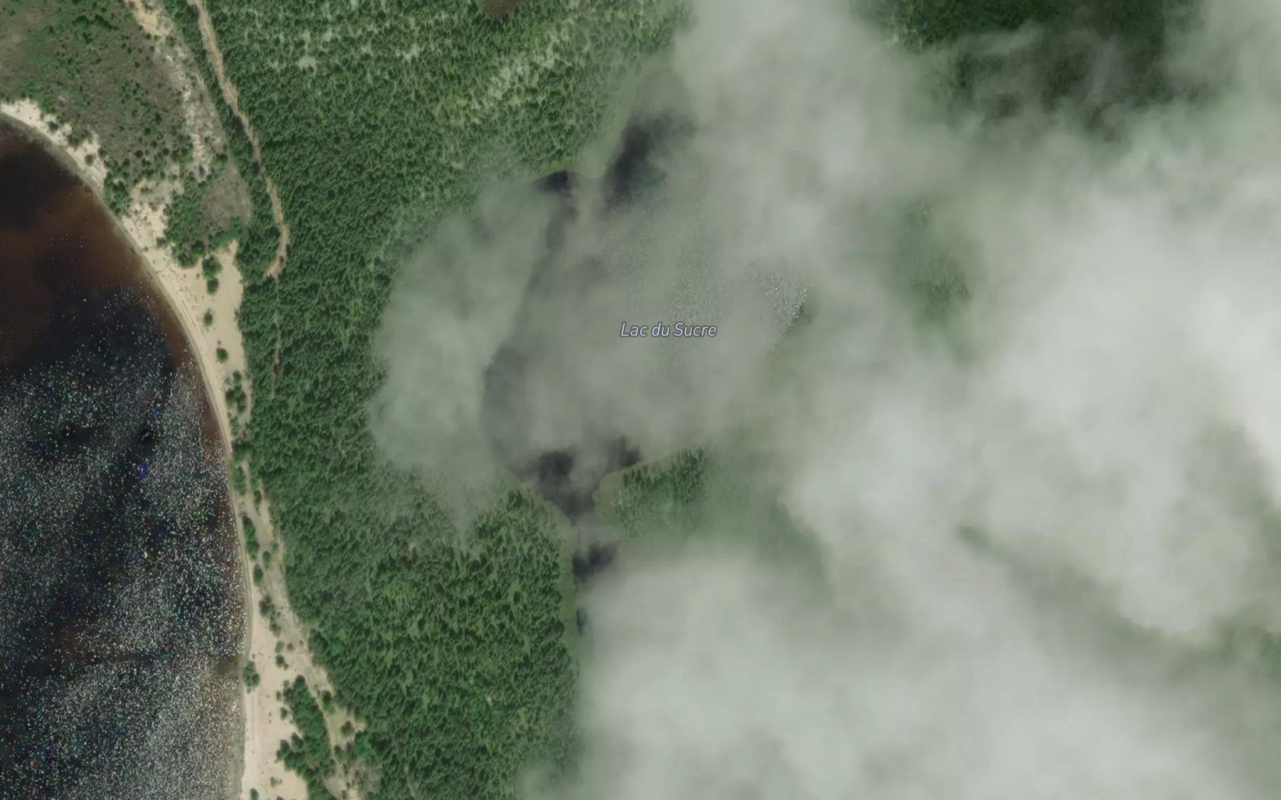 Satellite map of the Lac du Sucre
