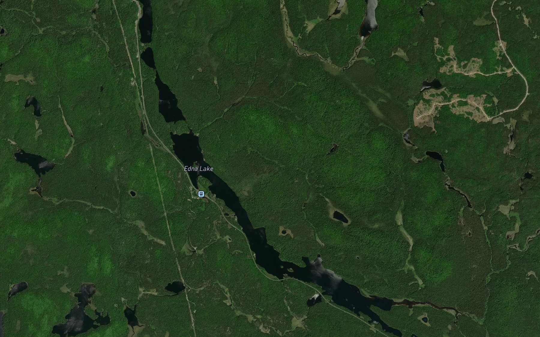 Satellite map of the Danae Lake