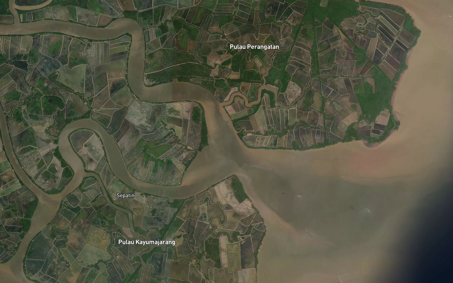 Satellite map of the Sungai Tambora