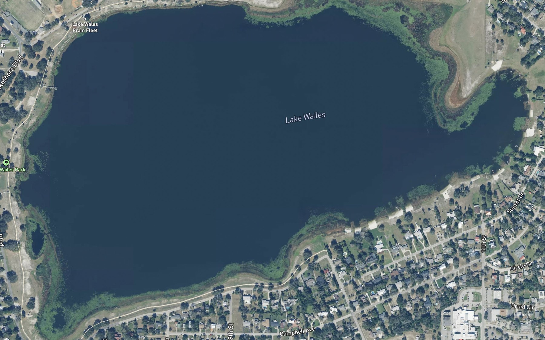 Satellite map of the Lake Wales
